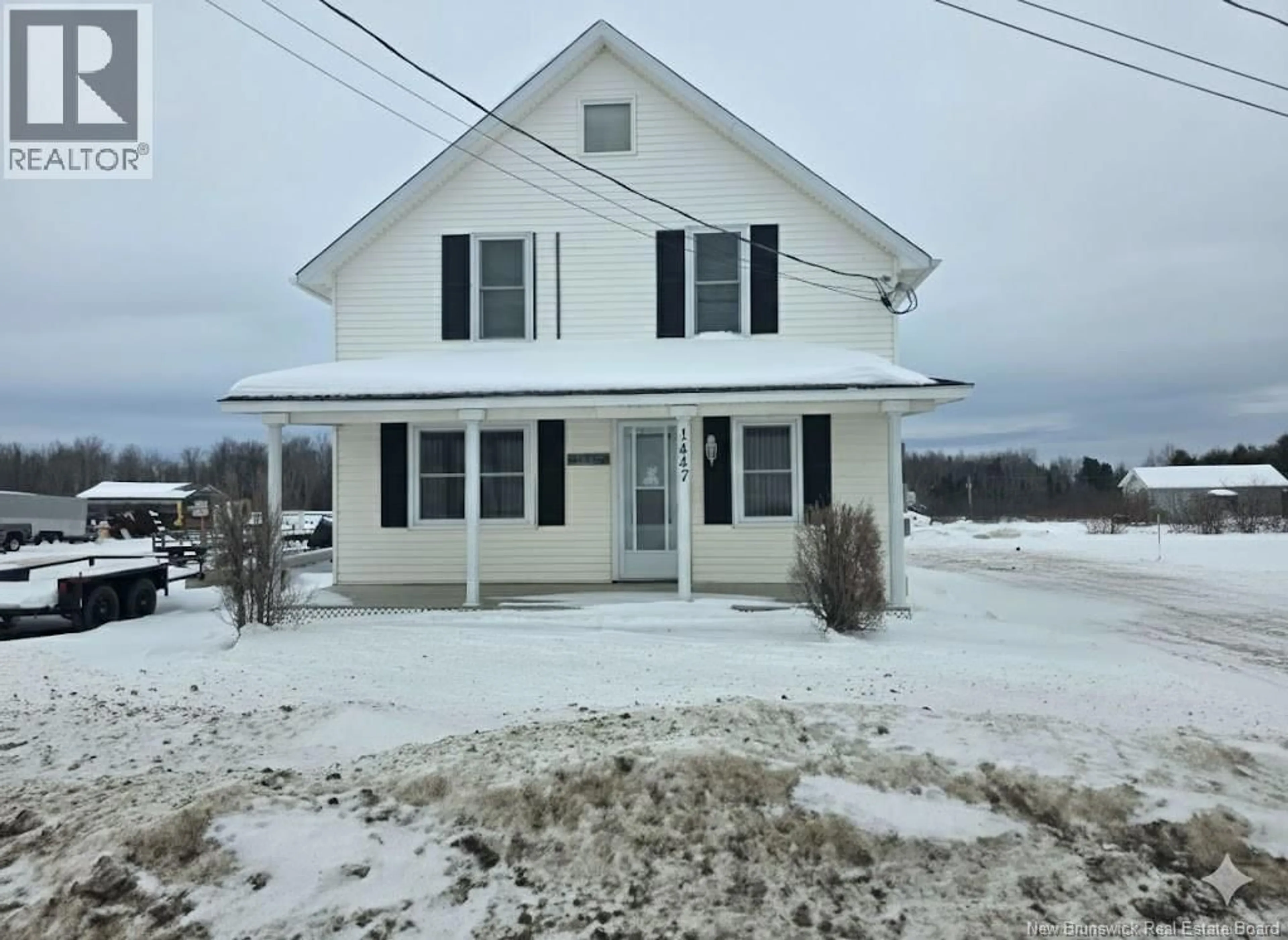 A pic from outside/outdoor area/front of a property/back of a property/a pic from drone, building for 1447 TOBIQUE ROAD, Drummond New Brunswick E3Y2P7