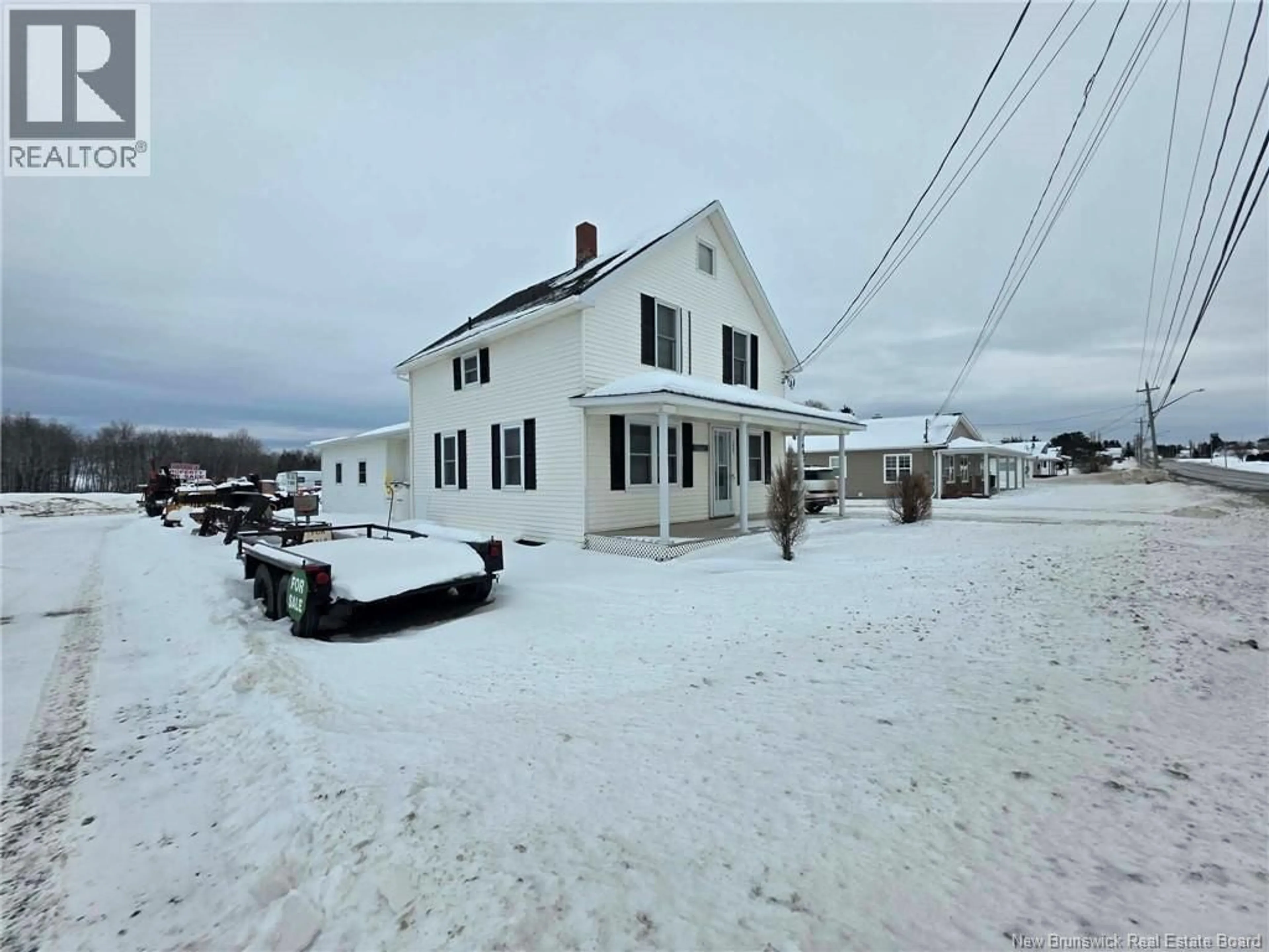 A pic from outside/outdoor area/front of a property/back of a property/a pic from drone, street for 1447 TOBIQUE ROAD, Drummond New Brunswick E3Y2P7