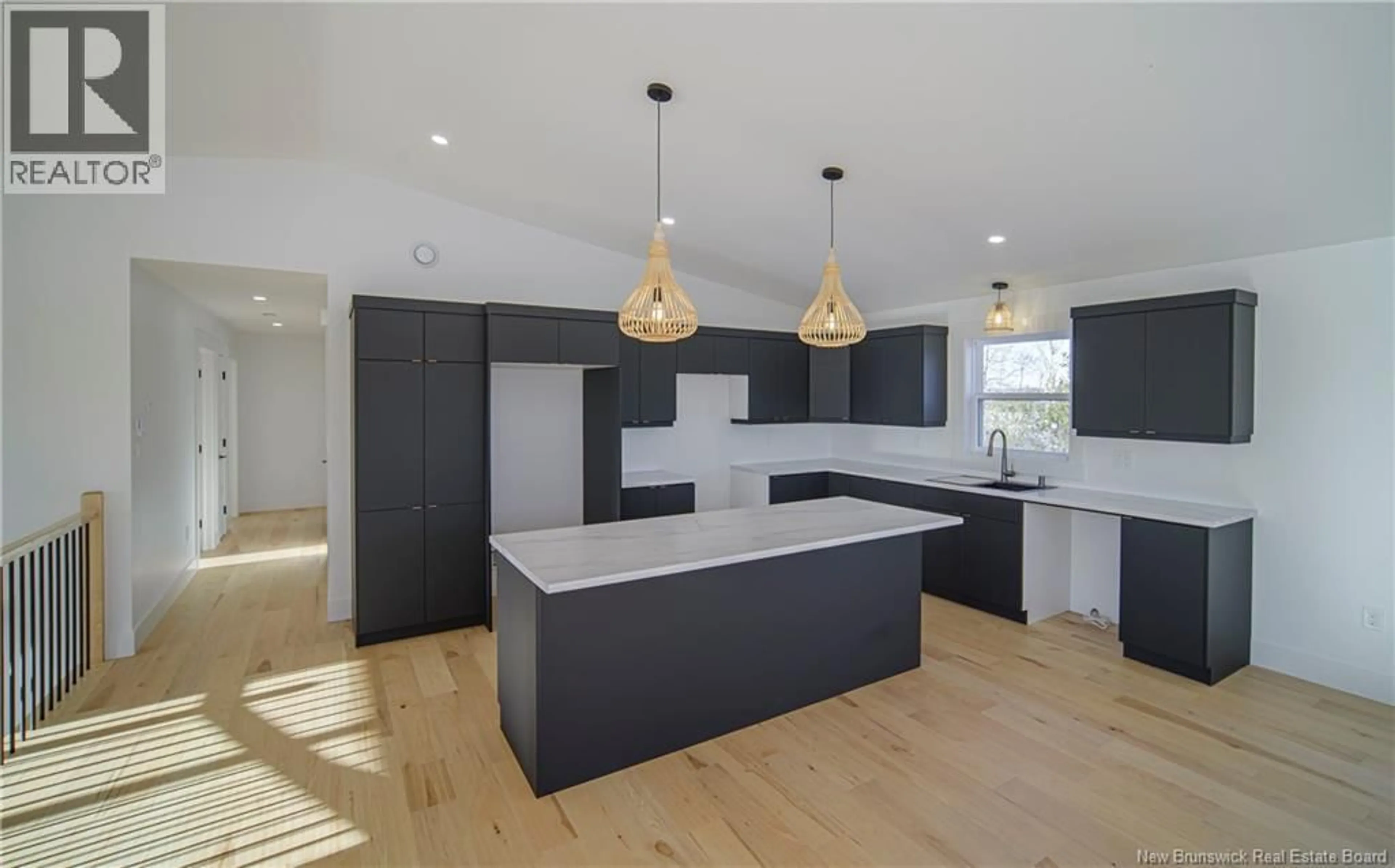 Open concept kitchen, wood/laminate floor for 41 ROSIE STREET, Upper Kingsclear New Brunswick E3E0H8