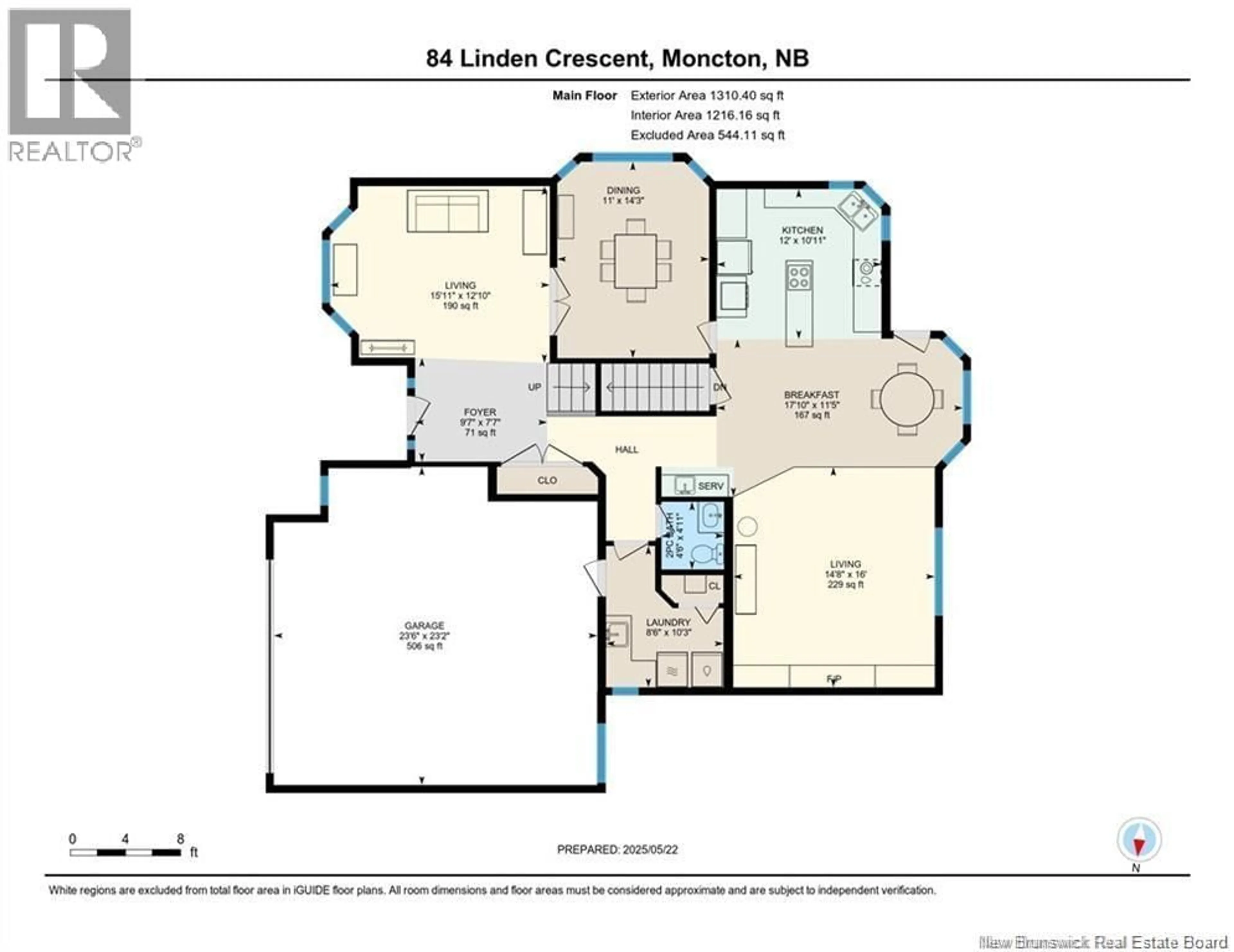 Floor plan for 84 LINDEN CRESCENT, Moncton New Brunswick E1B2B2