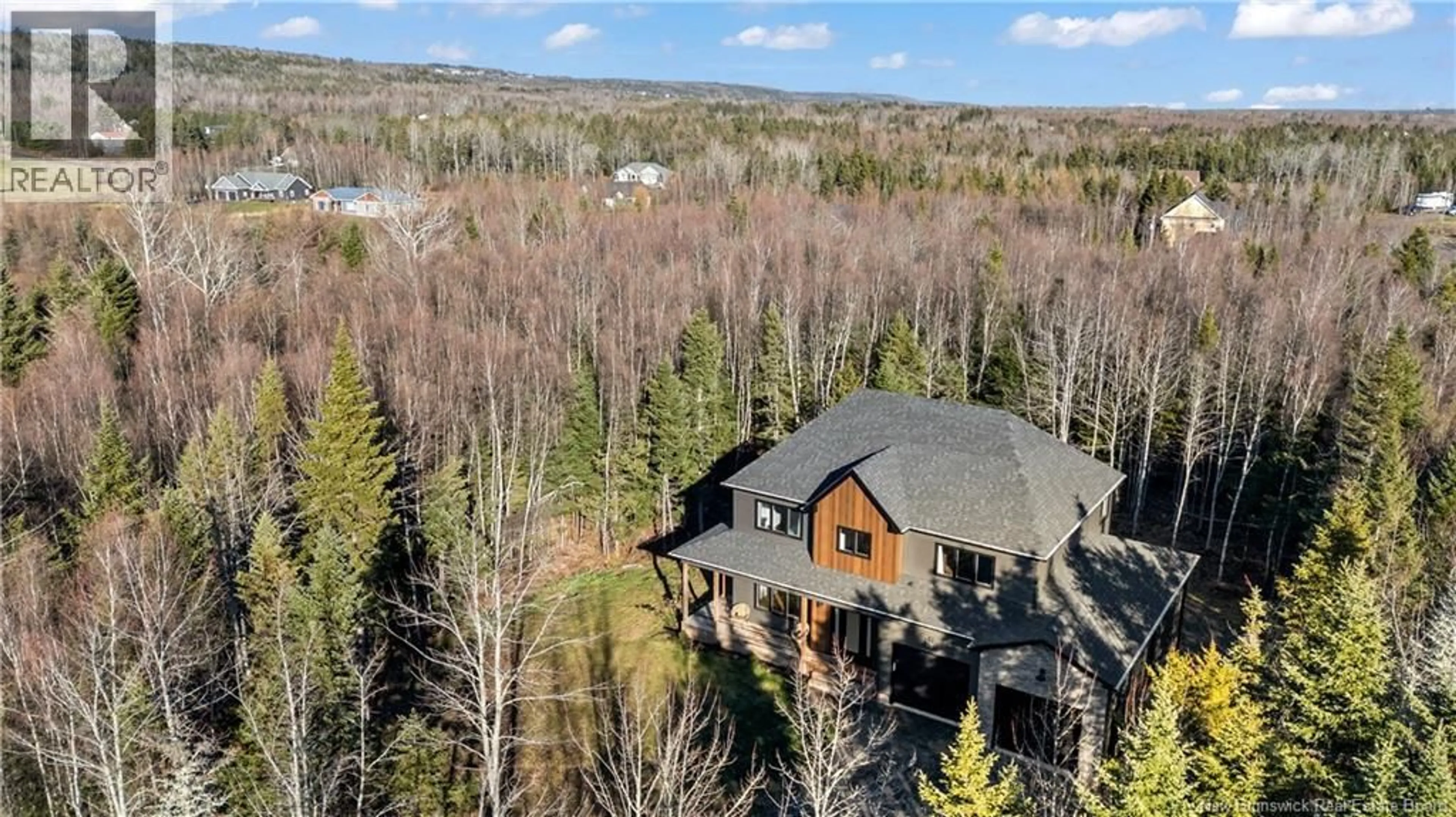 A pic from outside/outdoor area/front of a property/back of a property/a pic from drone, forest/trees view for 45 IONA DRIVE, Moncton New Brunswick E1G6H8