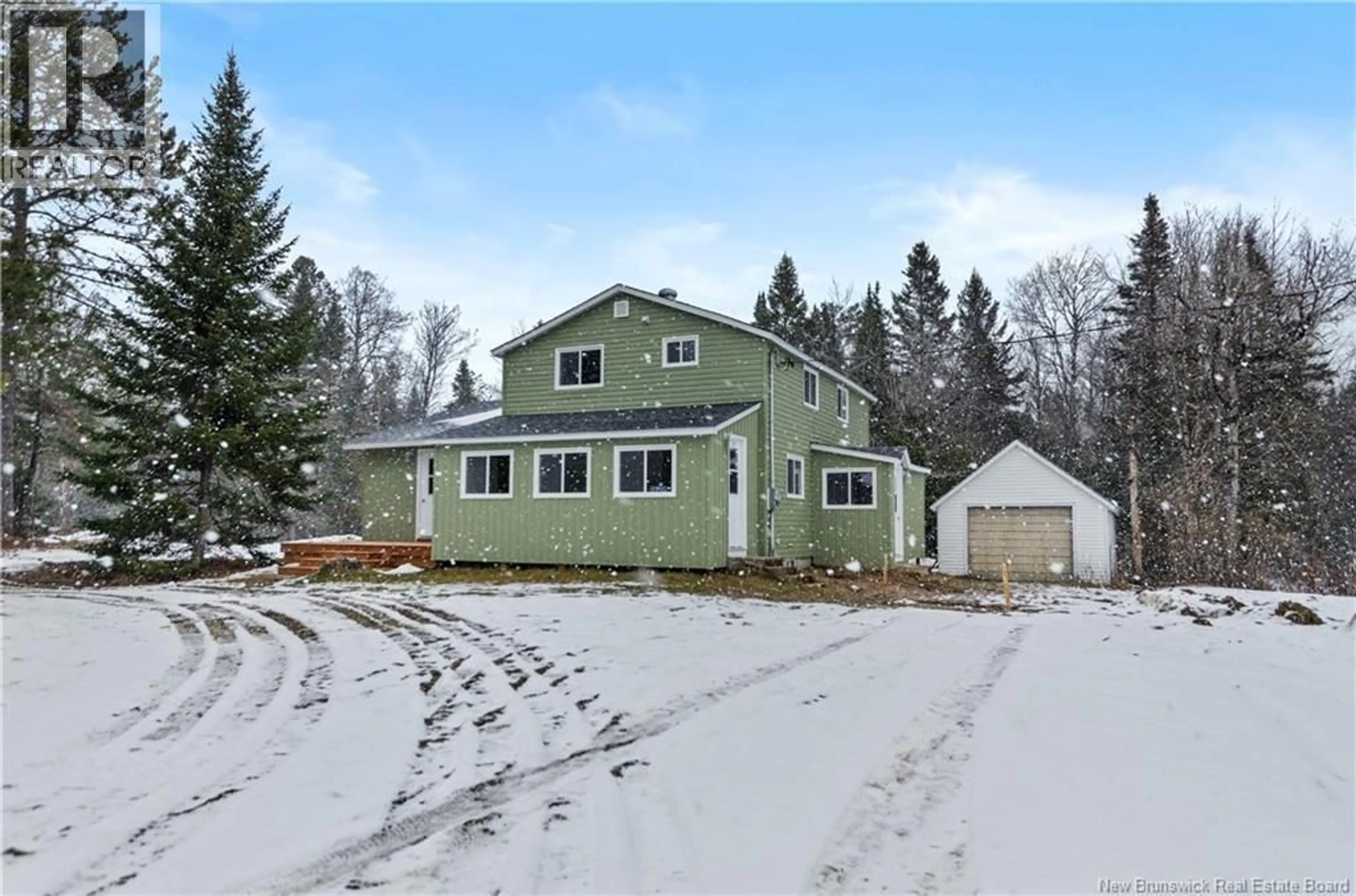 A pic from outside/outdoor area/front of a property/back of a property/a pic from drone, street for 3990 ROUTE 104, Millville New Brunswick E6E1S9