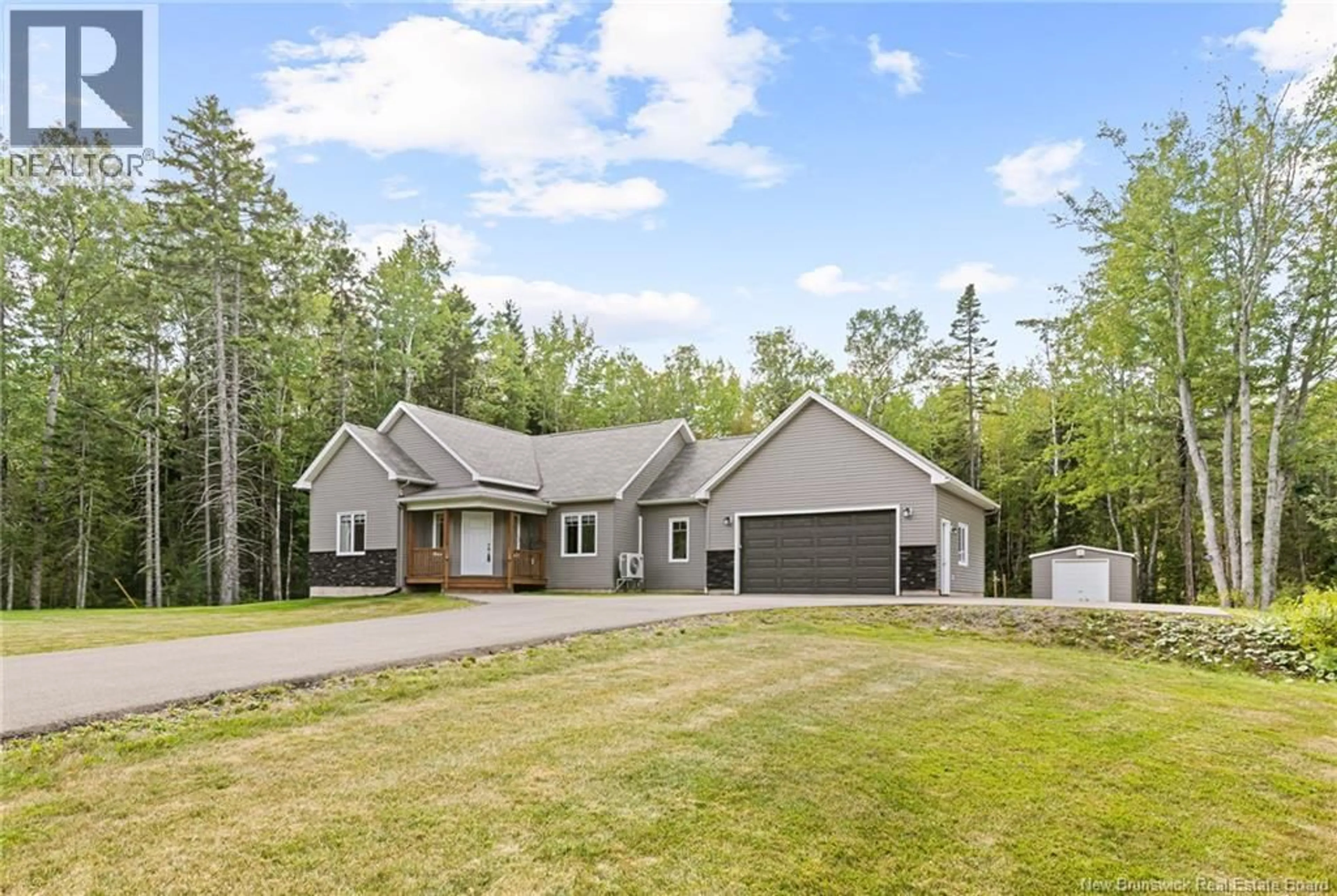 Home with vinyl exterior material, street for 26 SHAEFFER ROAD, Berry Mills New Brunswick E1G3W6