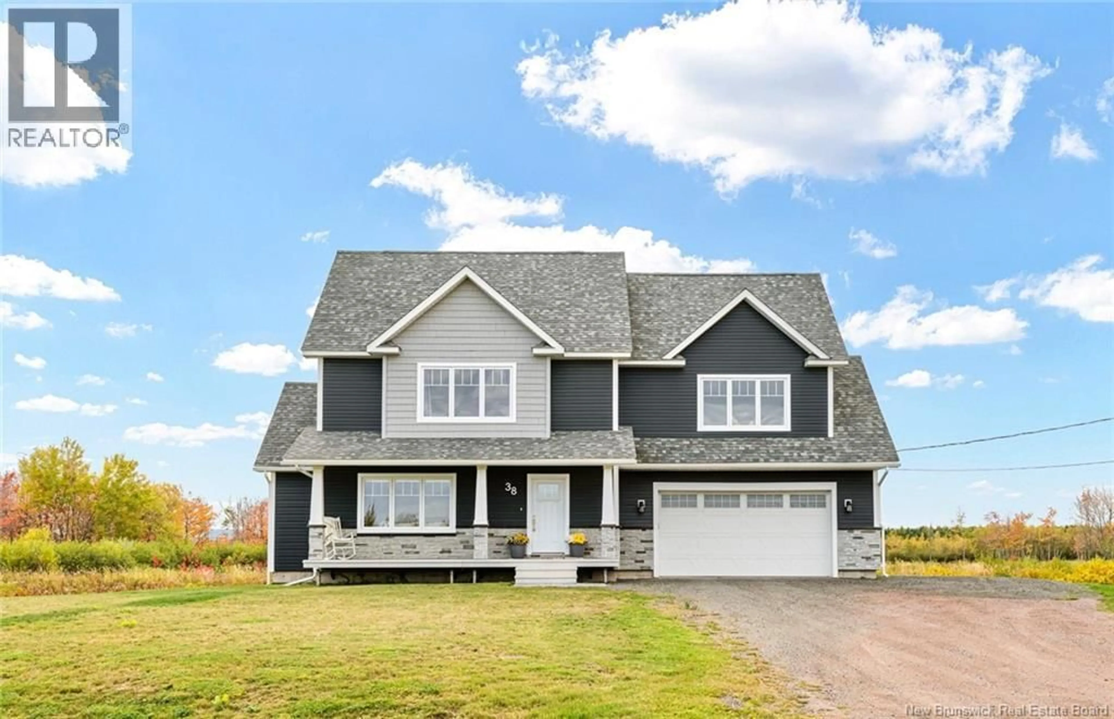 Home with vinyl exterior material, street for 38 NORMAND LANE, Grande-Digue New Brunswick E4R0C2