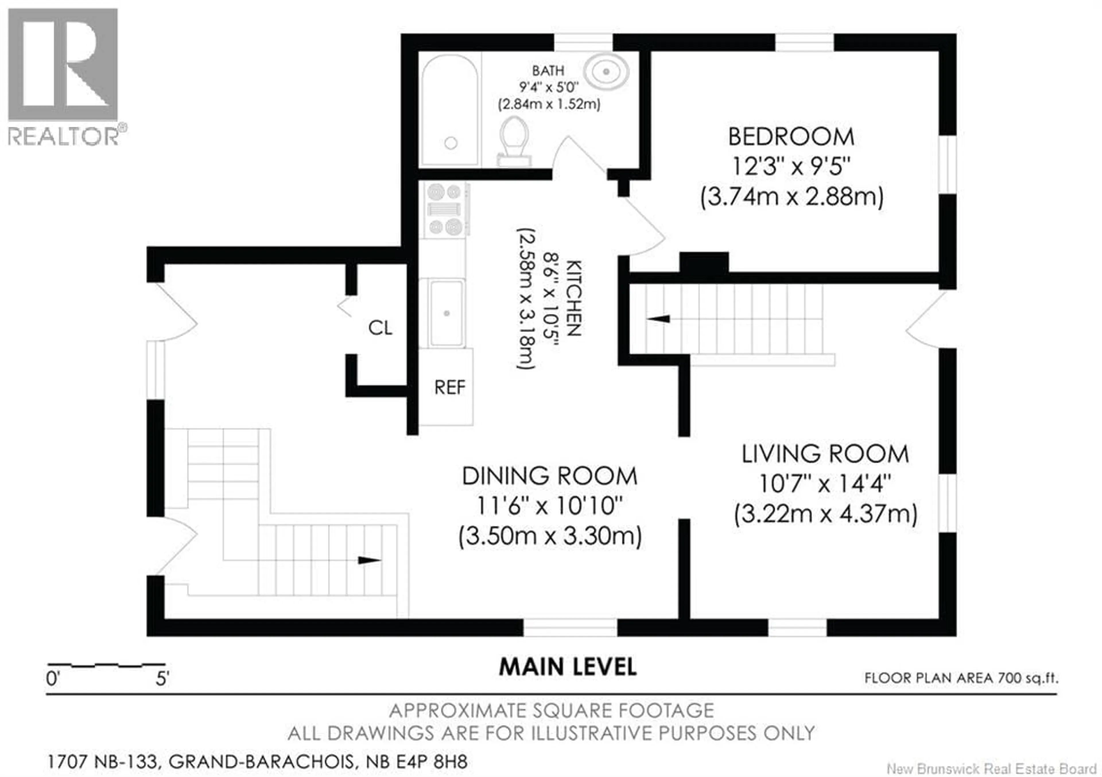 Floor plan for 1707 ROUTE 133, Grand-Barachois New Brunswick E4P8H8
