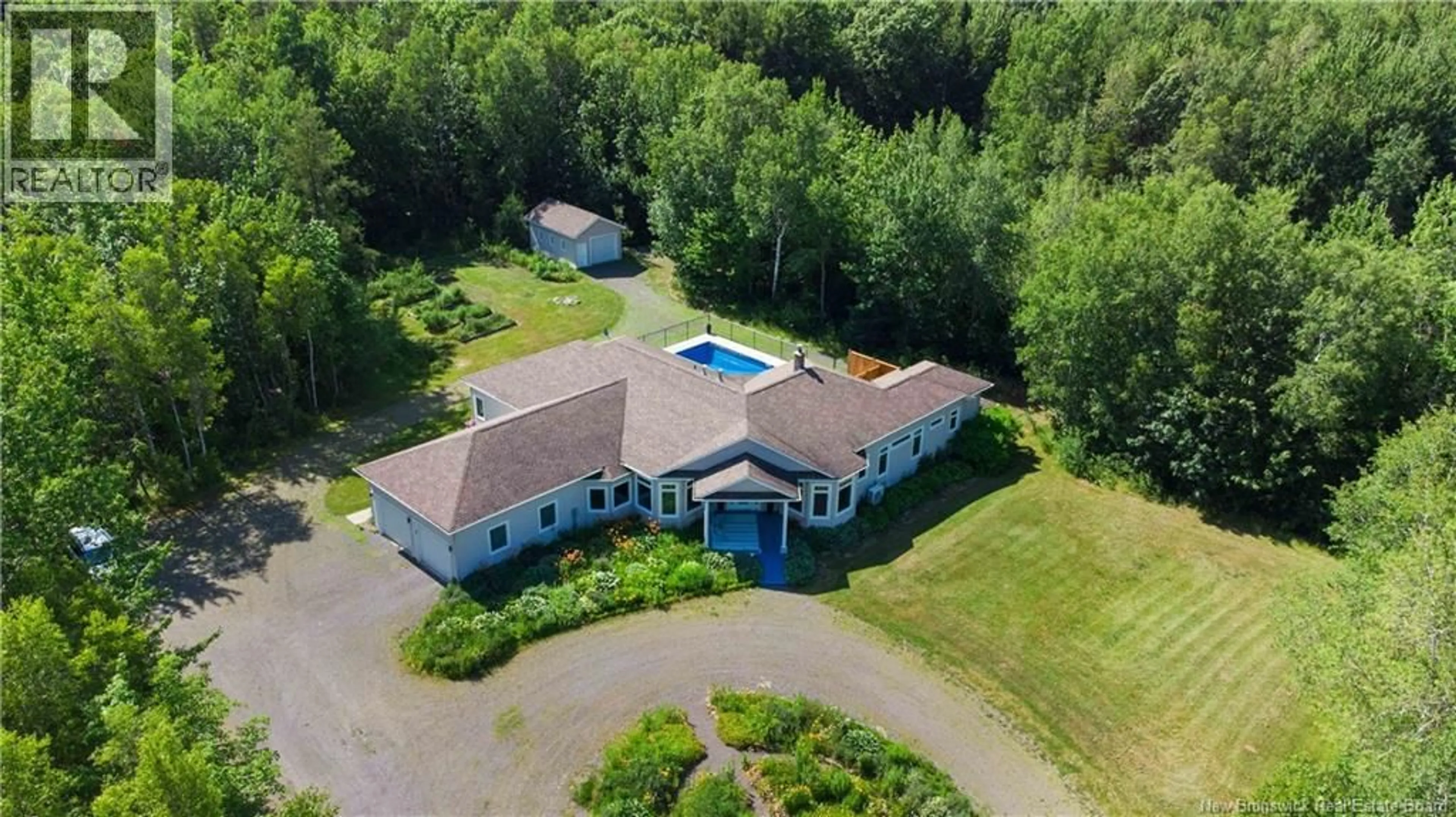 A pic from outside/outdoor area/front of a property/back of a property/a pic from drone, building for 1336 ROUTE 114, Lower Coverdale New Brunswick E1J1C7