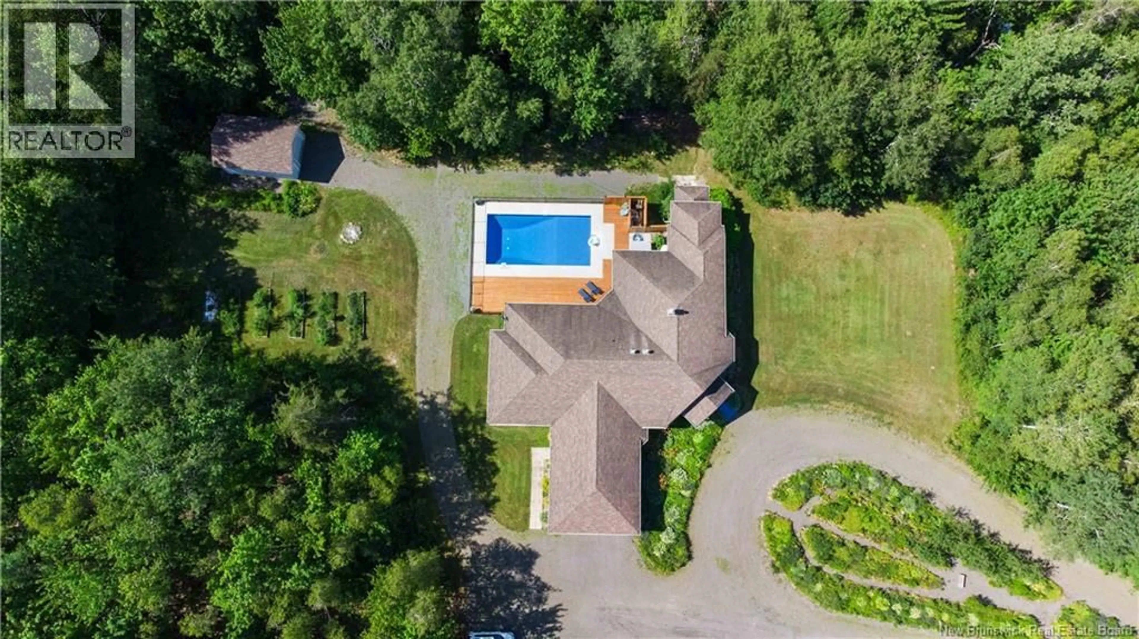 A pic from outside/outdoor area/front of a property/back of a property/a pic from drone, water/lake/river/ocean view for 1336 ROUTE 114, Lower Coverdale New Brunswick E1J1C7