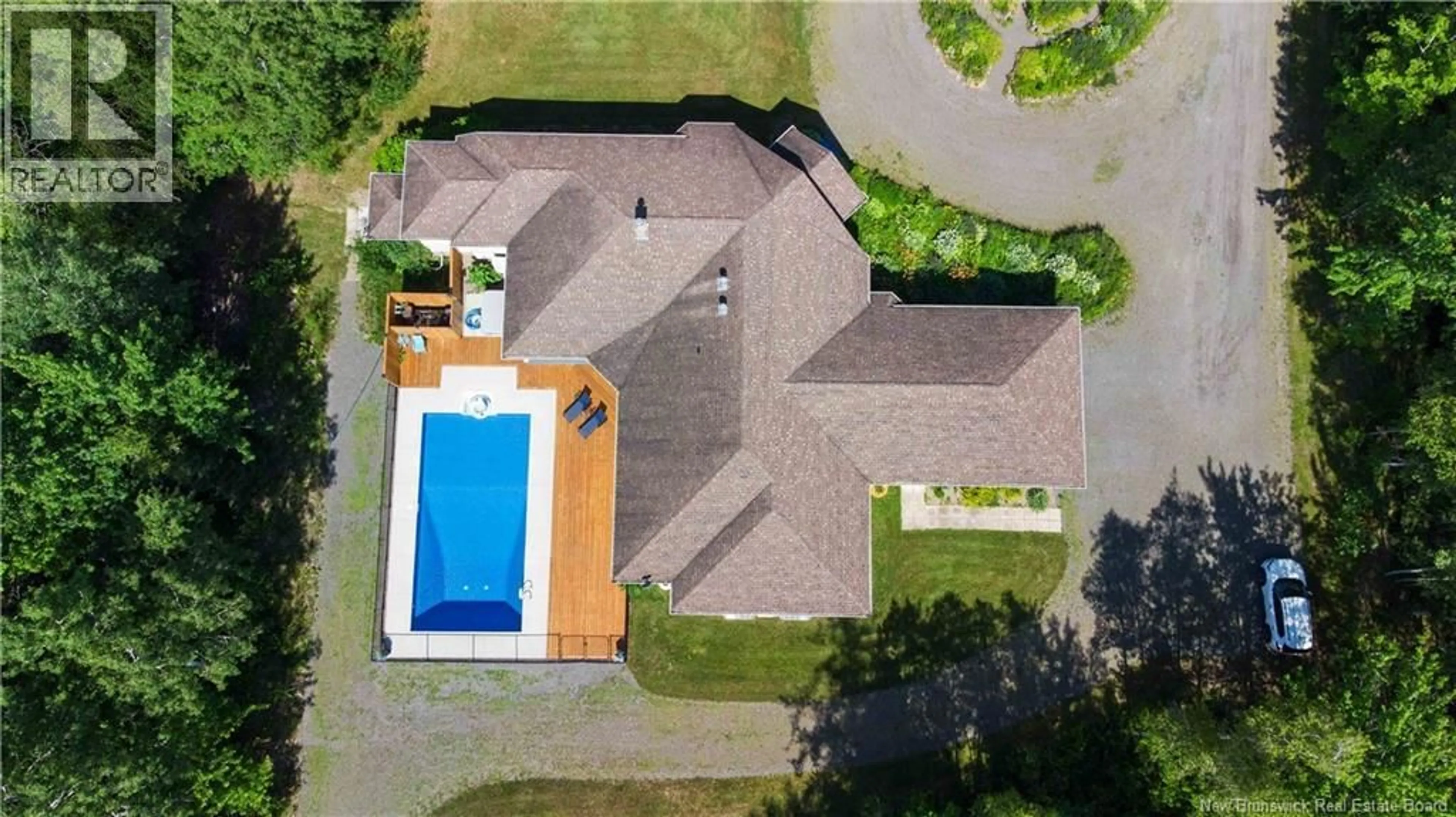 A pic from outside/outdoor area/front of a property/back of a property/a pic from drone, street for 1336 ROUTE 114, Lower Coverdale New Brunswick E1J1C7