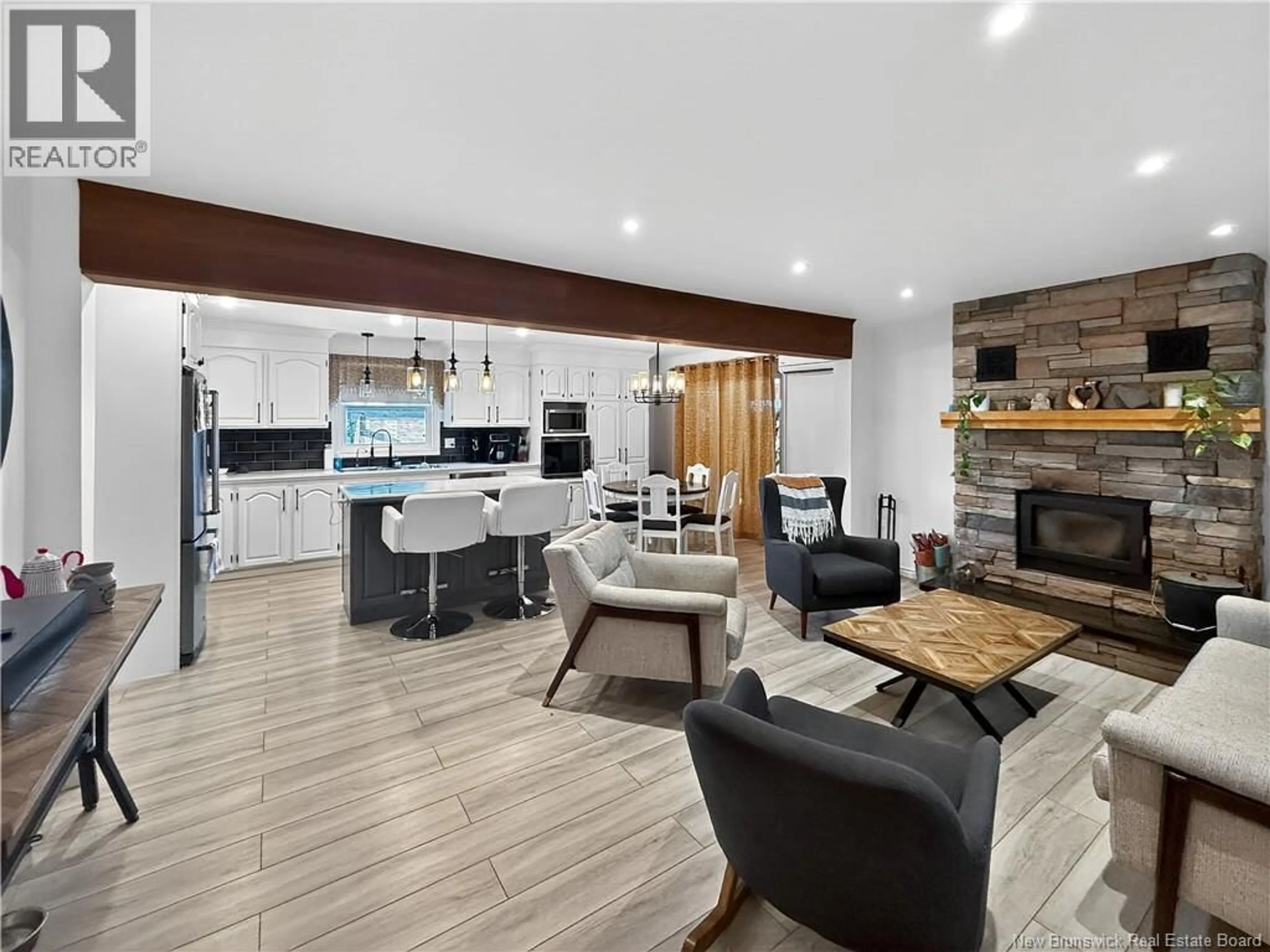 Open concept kitchen, ceramic/tile floor for 66 FAIRVIEW STREET, Atholville New Brunswick E3N4L3