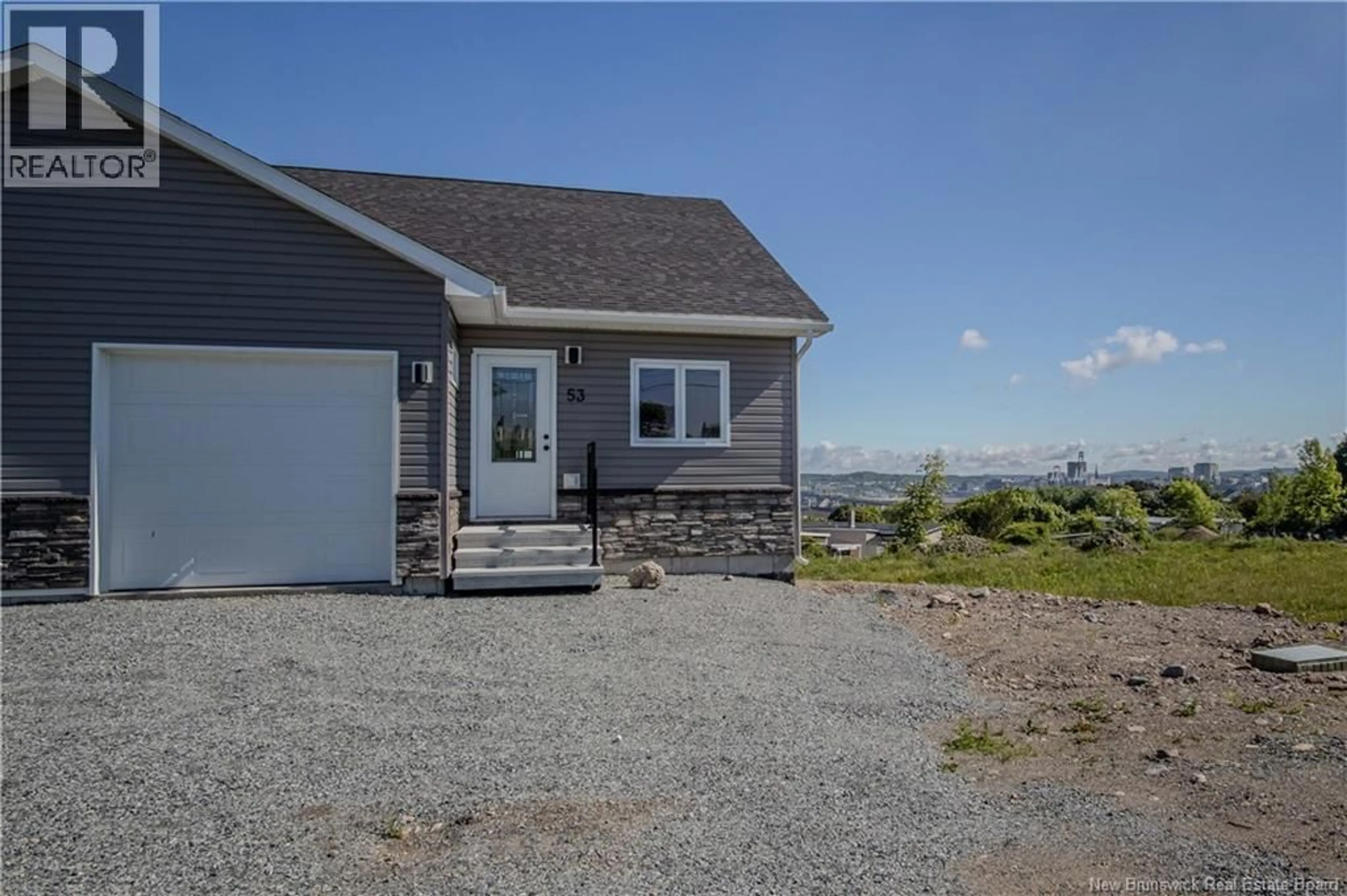 Home with vinyl exterior material, water/lake/river/ocean view for 53 ROCKINGSTONE DRIVE, Saint John New Brunswick E2M0E5