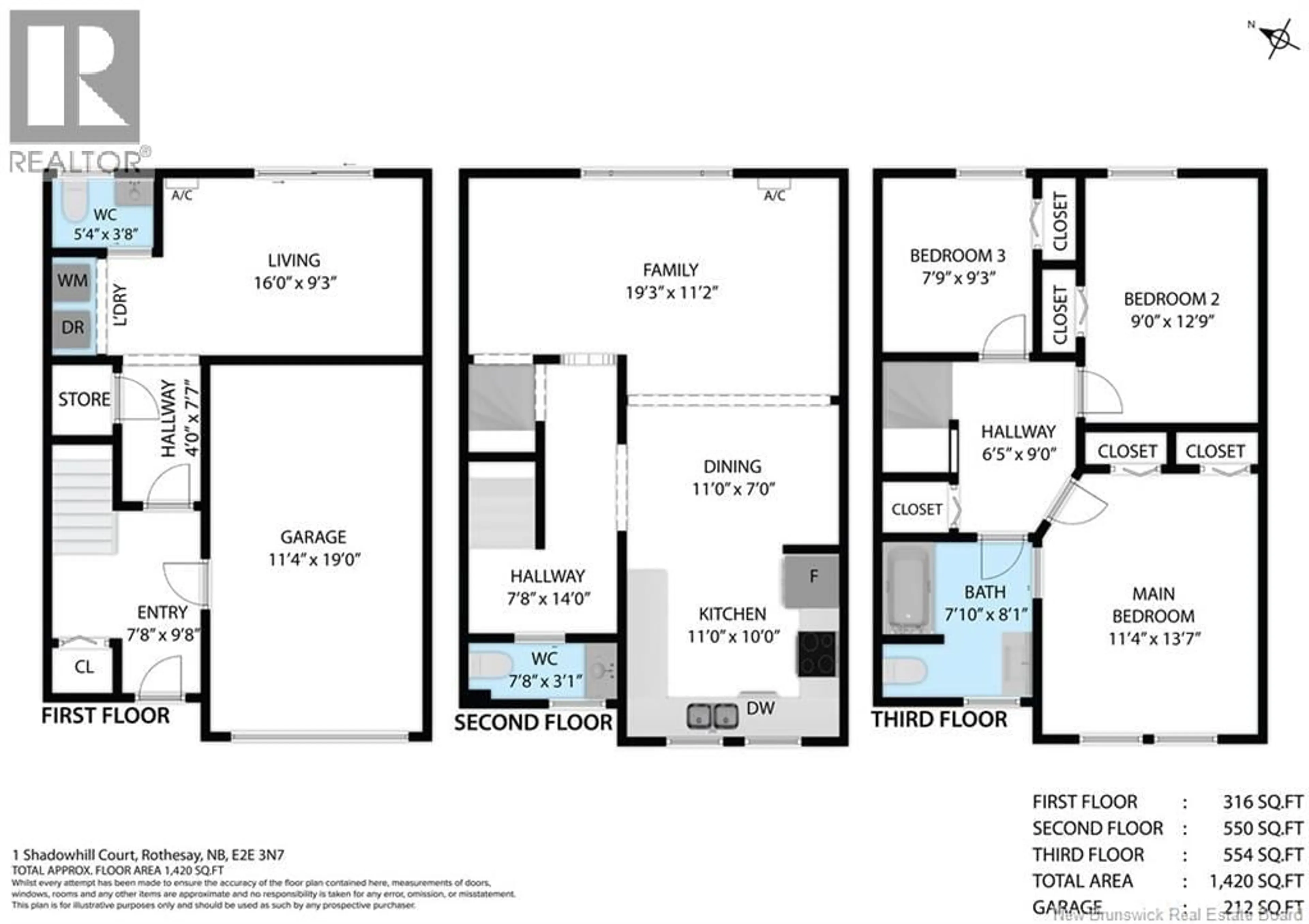 Floor plan for 1 SHADOWHILL COURT, Rothesay New Brunswick E2E3N7