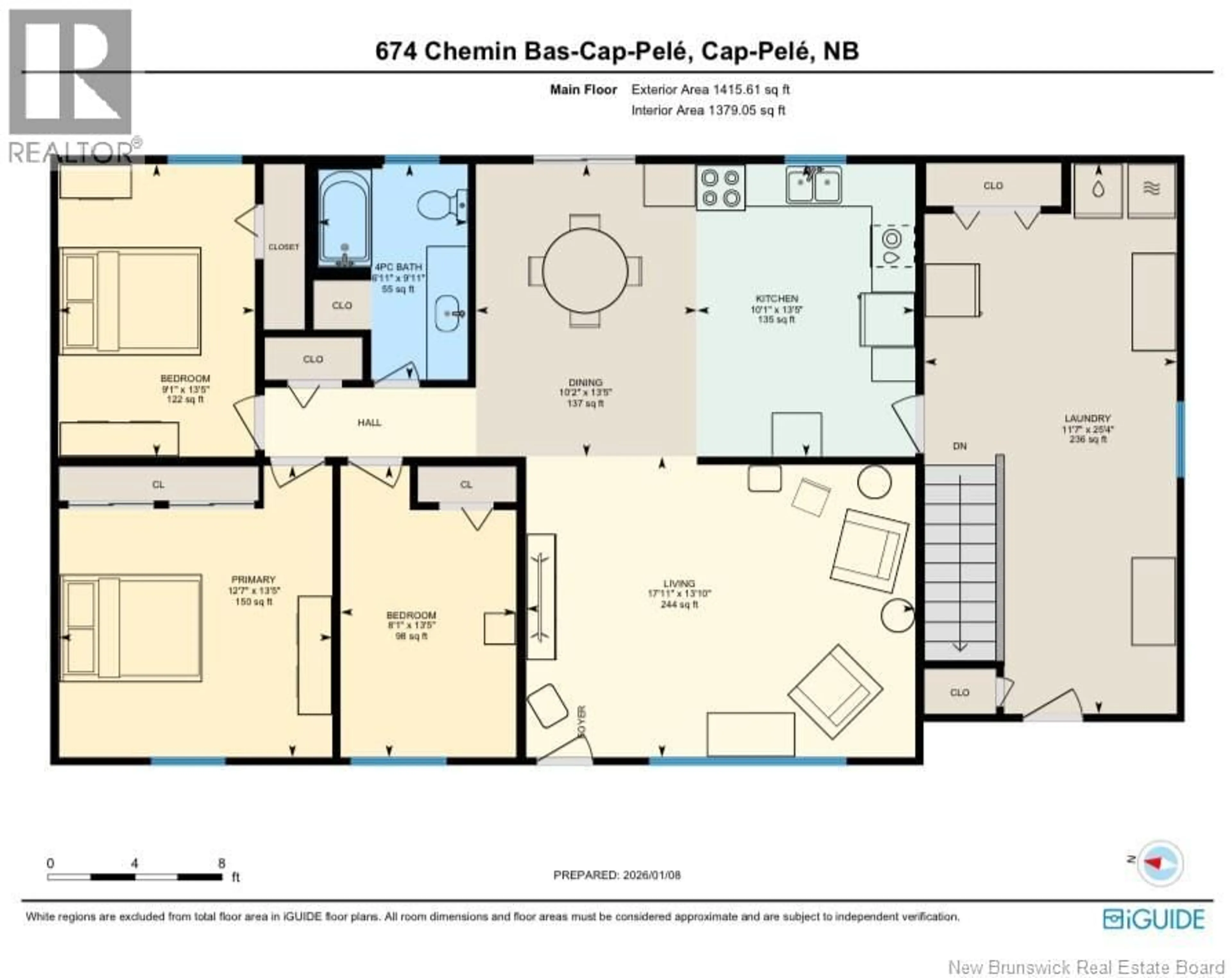Floor plan for 674 CHEMIN BAS CAP-PELÉ, Cap-Pelé New Brunswick E4N1J5