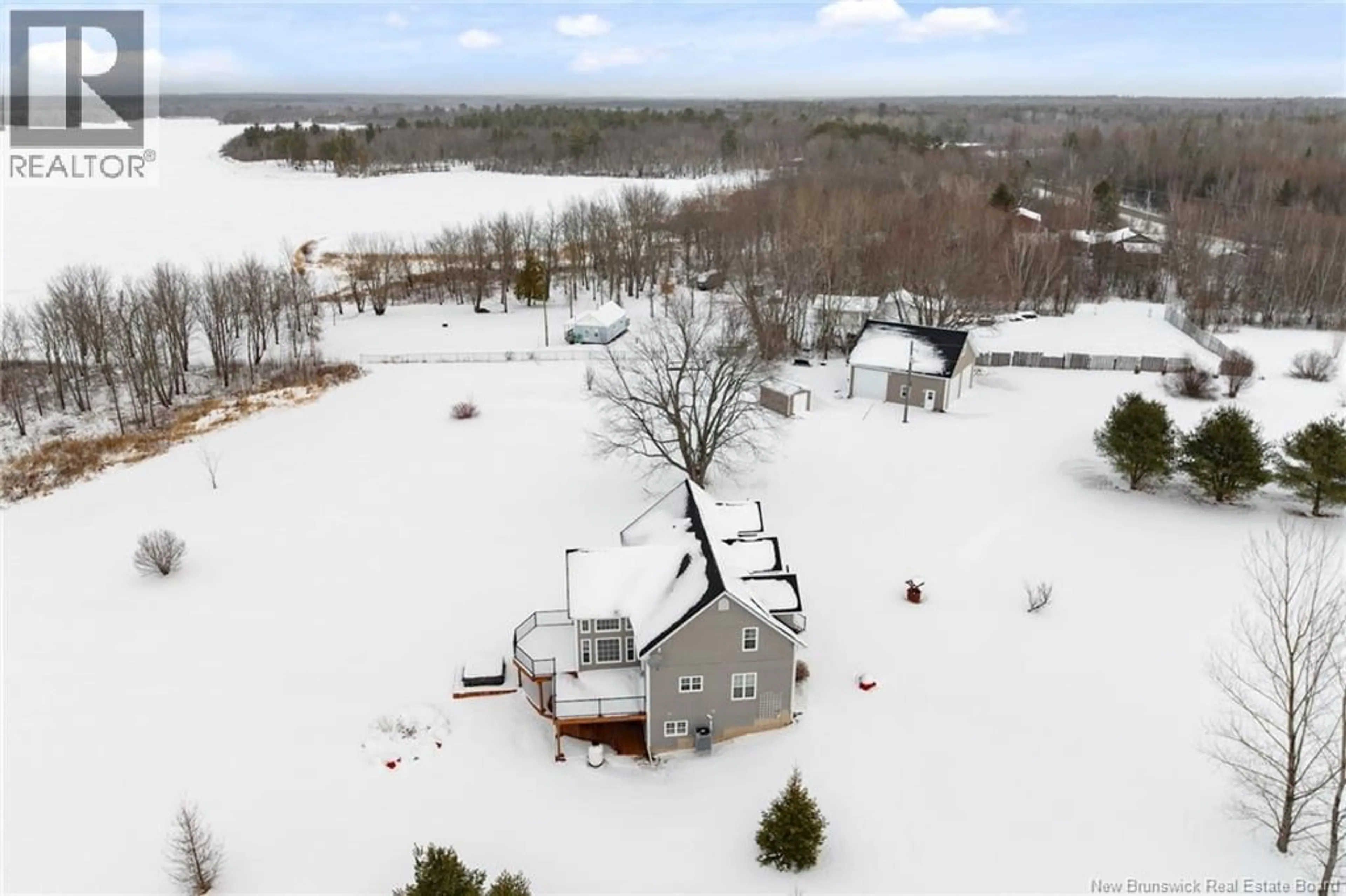 A pic from outside/outdoor area/front of a property/back of a property/a pic from drone, water/lake/river/ocean view for 8414 ROUTE 10, Cumberland Bay New Brunswick E4A2W7