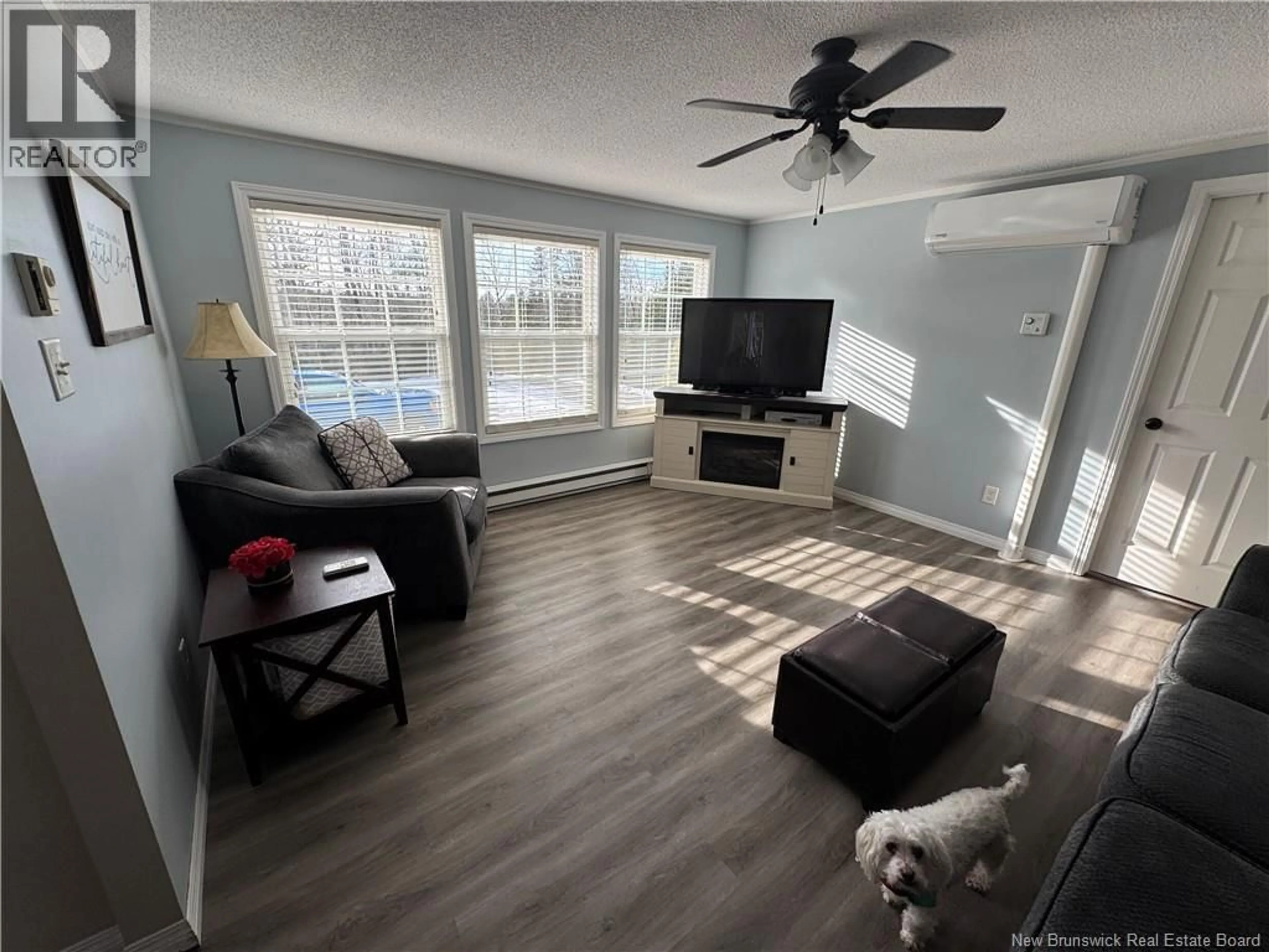 Living room with furniture, wood/laminate floor for 214 RTE 725, Little Ridge New Brunswick E3L5N6