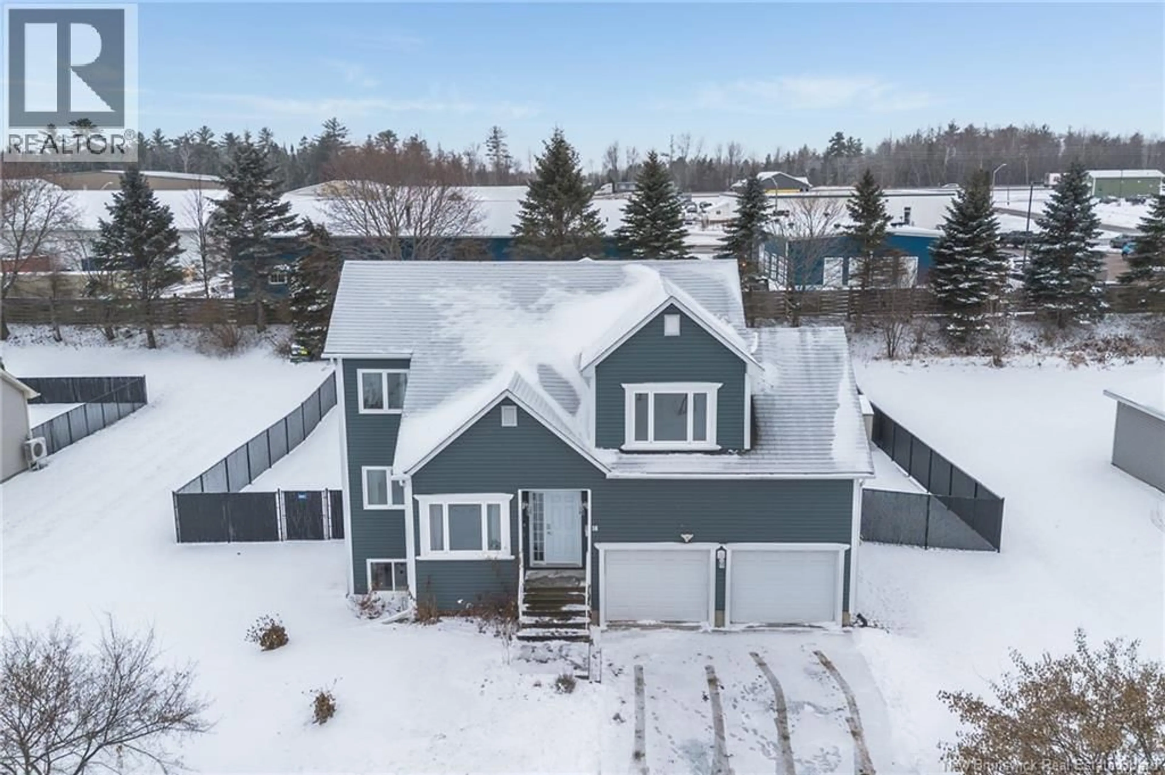 A pic from outside/outdoor area/front of a property/back of a property/a pic from drone, street for 16 HOWE CRESCENT, Oromocto New Brunswick E2V4M5