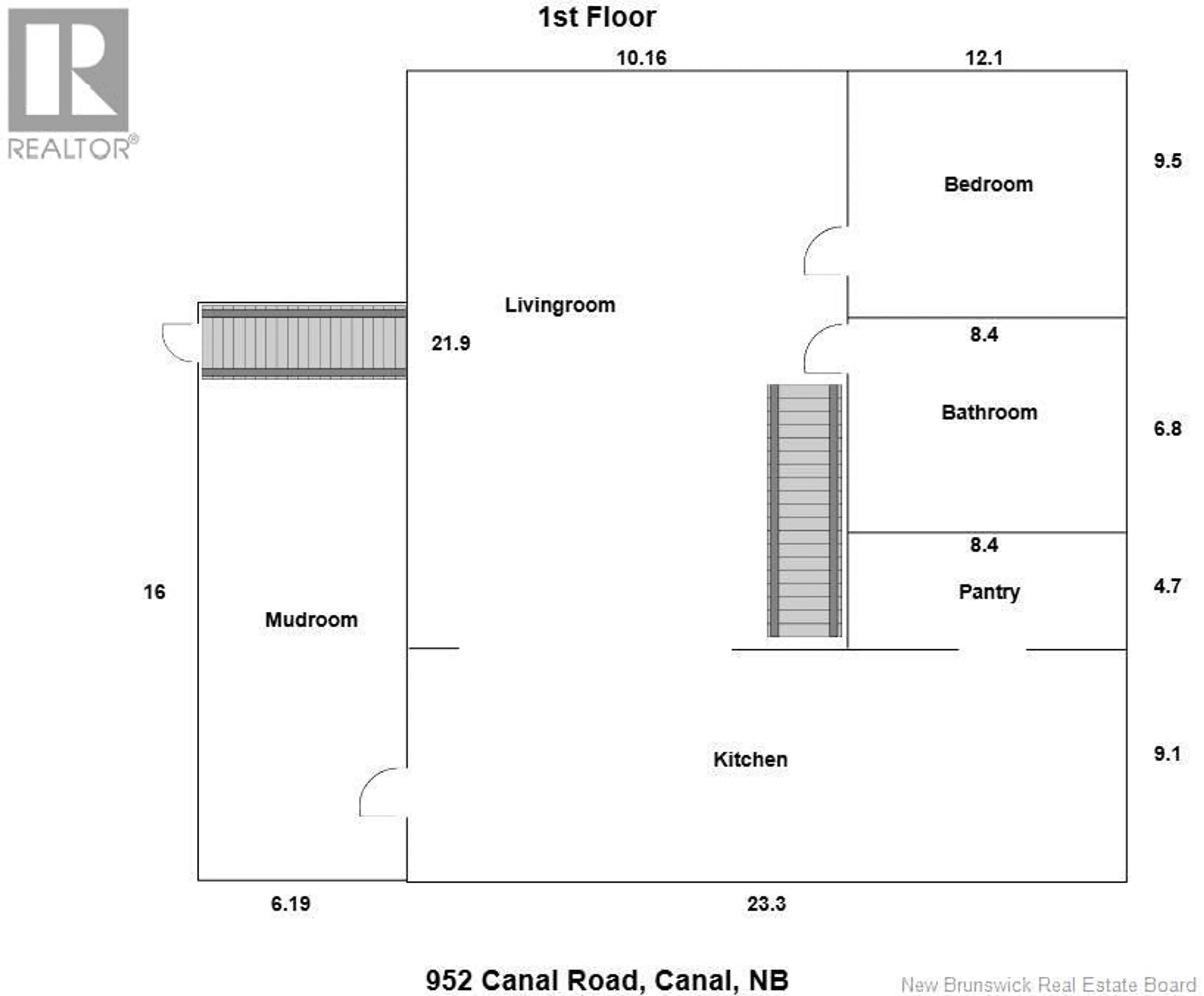 Floor plan for 952 CANAL ROAD, Second Falls New Brunswick E5C1J3