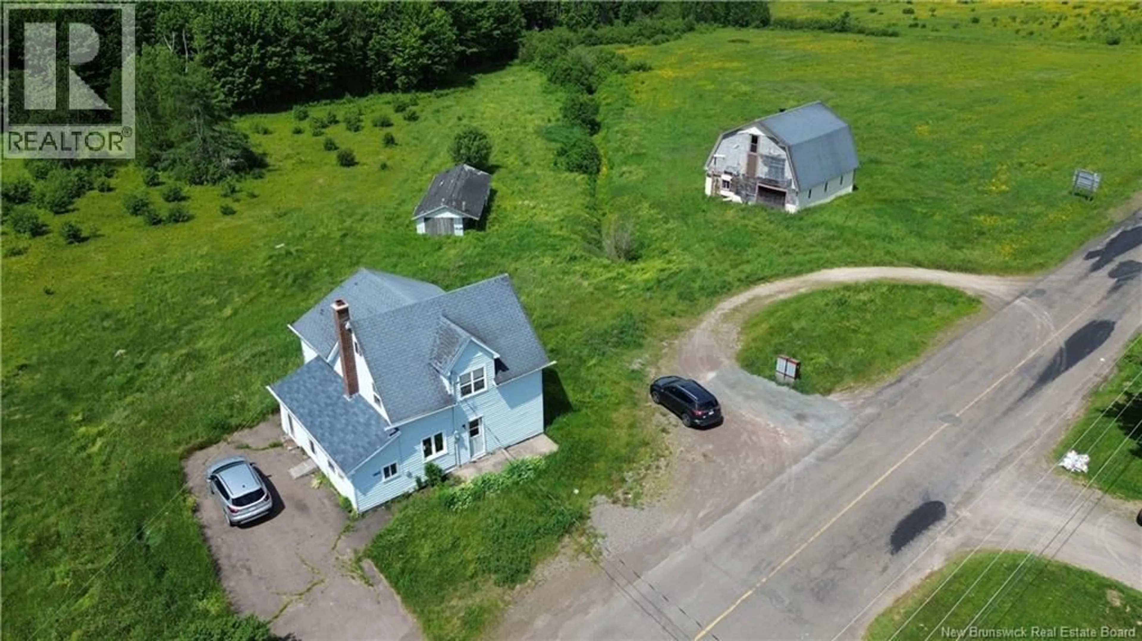 A pic from outside/outdoor area/front of a property/back of a property/a pic from drone, street for 5106 ROUTE 495, Sainte-Marie-De-Kent New Brunswick E4S1Z8