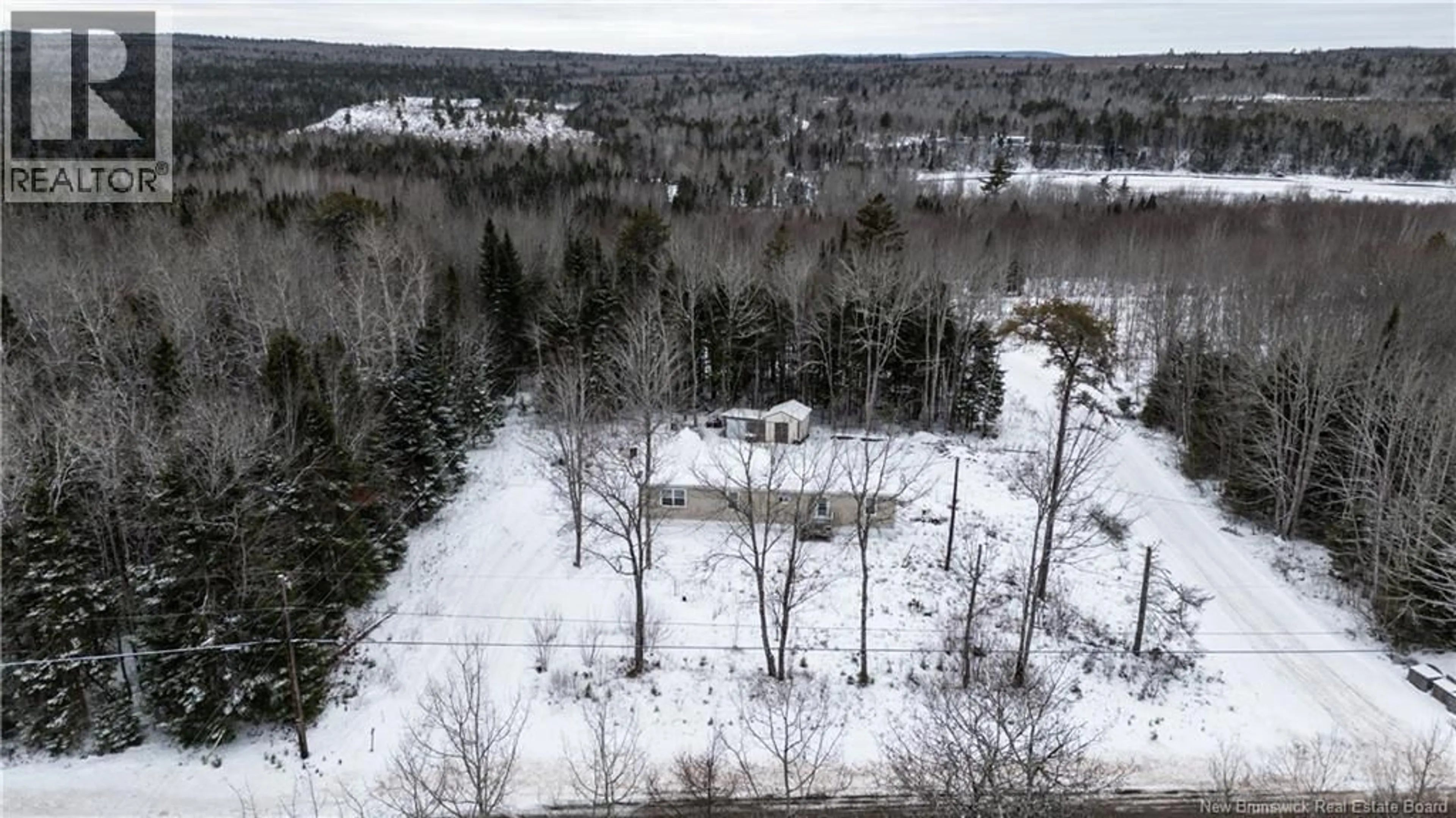 A pic from outside/outdoor area/front of a property/back of a property/a pic from drone, forest/trees view for 859 SANATORIUM ROAD, The Glades New Brunswick E4J1W8