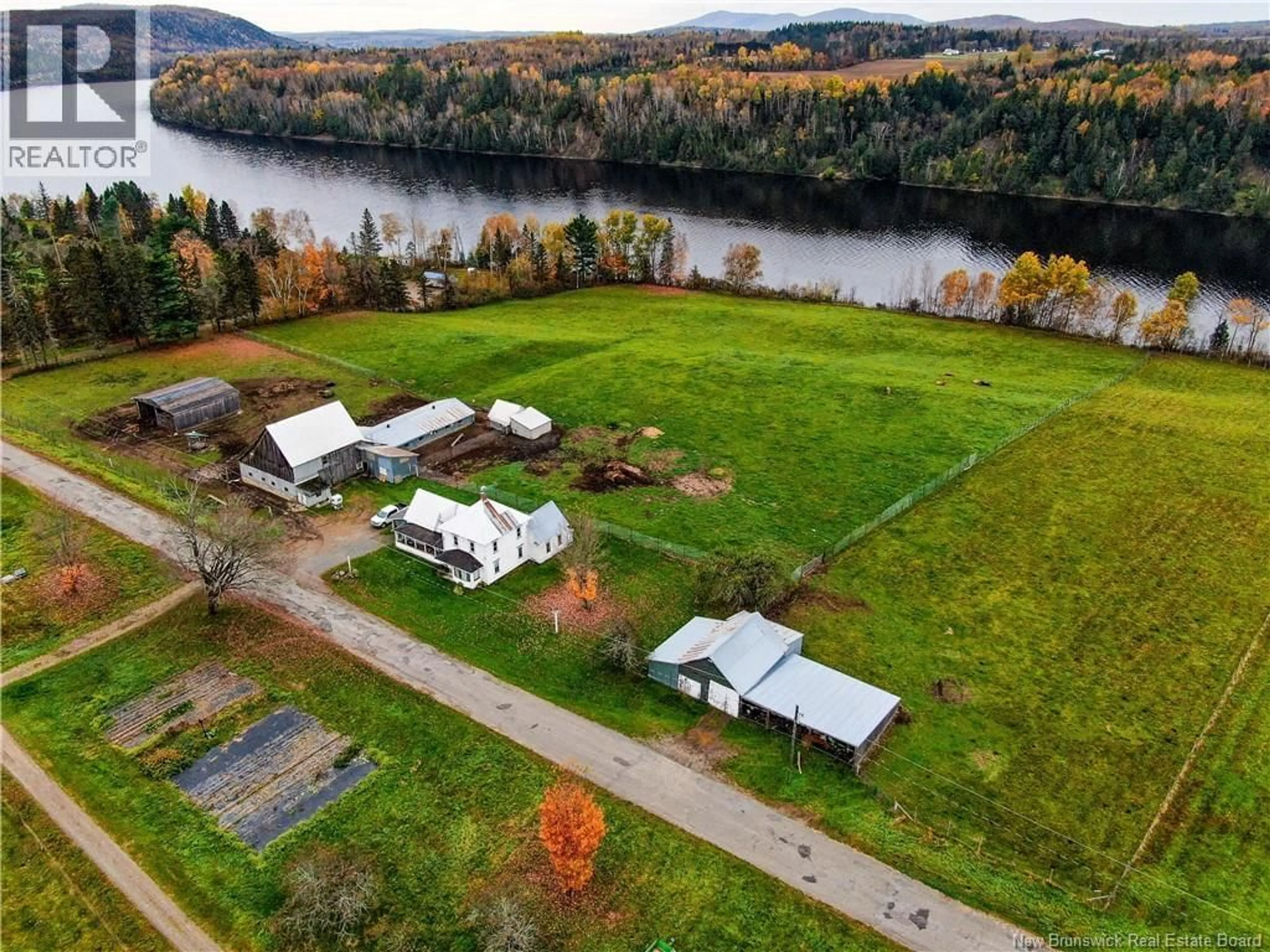 A pic from outside/outdoor area/front of a property/back of a property/a pic from drone, water/lake/river/ocean view for 59 KILBURN ROAD, Kilburn New Brunswick E7H1J5