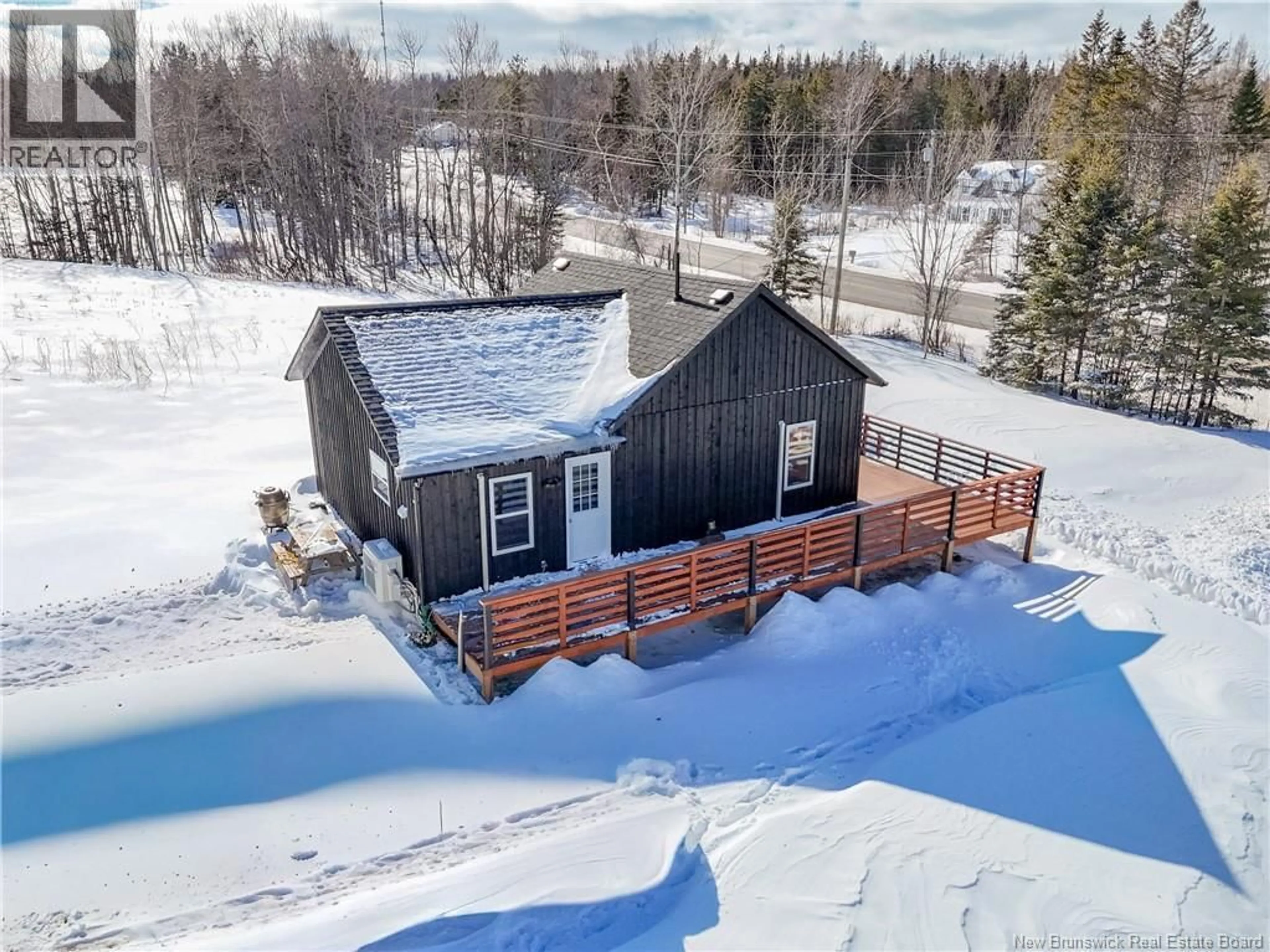 A pic from outside/outdoor area/front of a property/back of a property/a pic from drone, water/lake/river/ocean view for 2579 ROUTE 3, Harvey New Brunswick E6K1R5