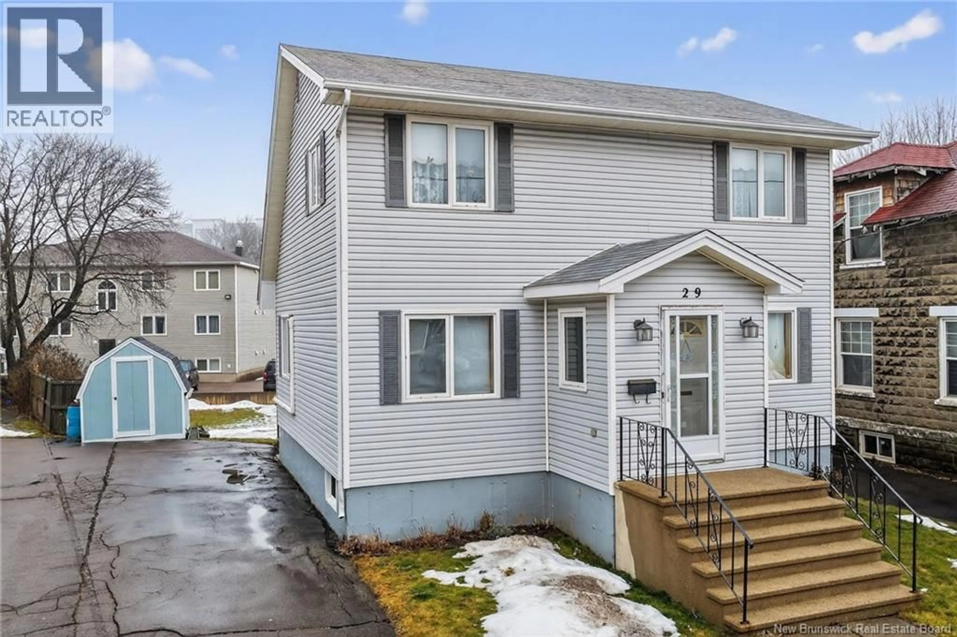 Home with vinyl exterior material, street for 29 FOWNES, Moncton New Brunswick E1E3N2