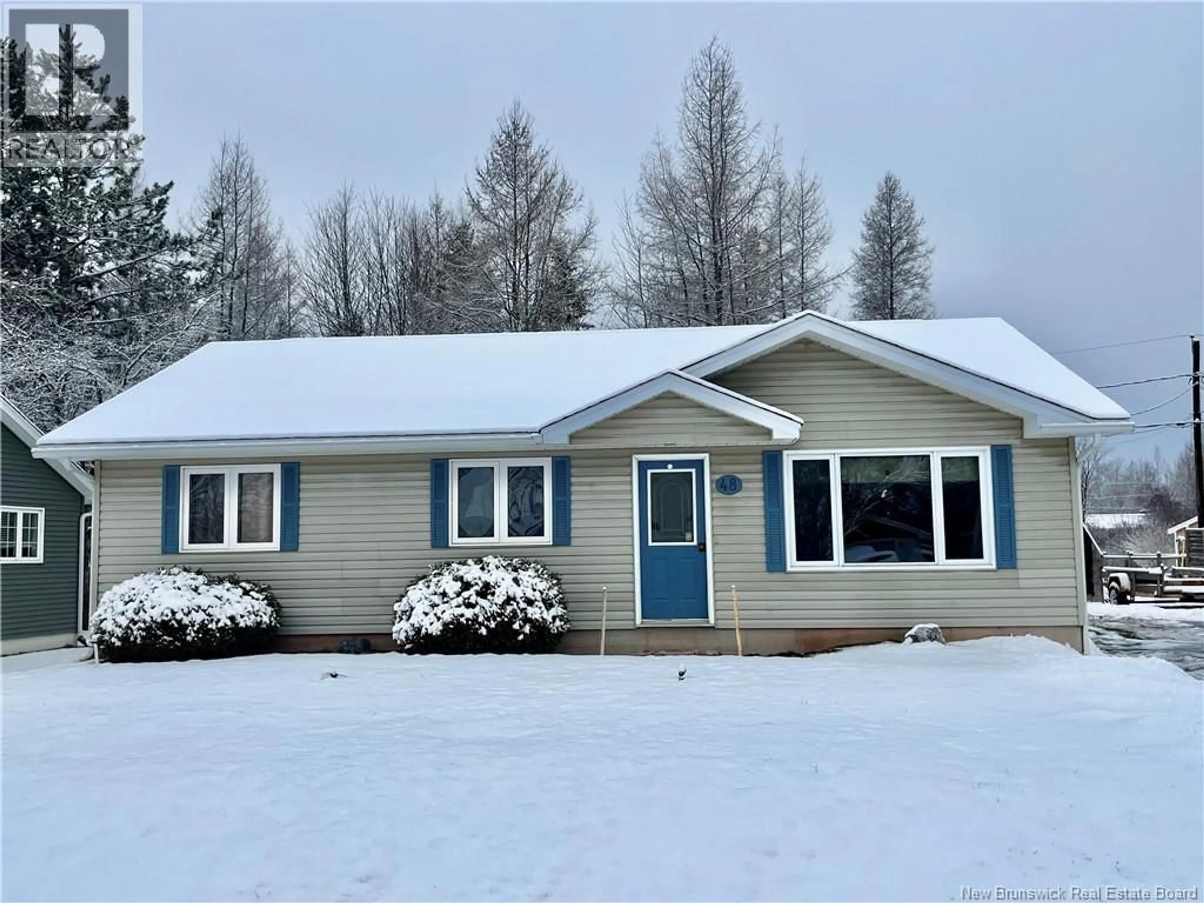 Home with vinyl exterior material, street for 48 DUNDEE, Salisbury New Brunswick E4J2B8