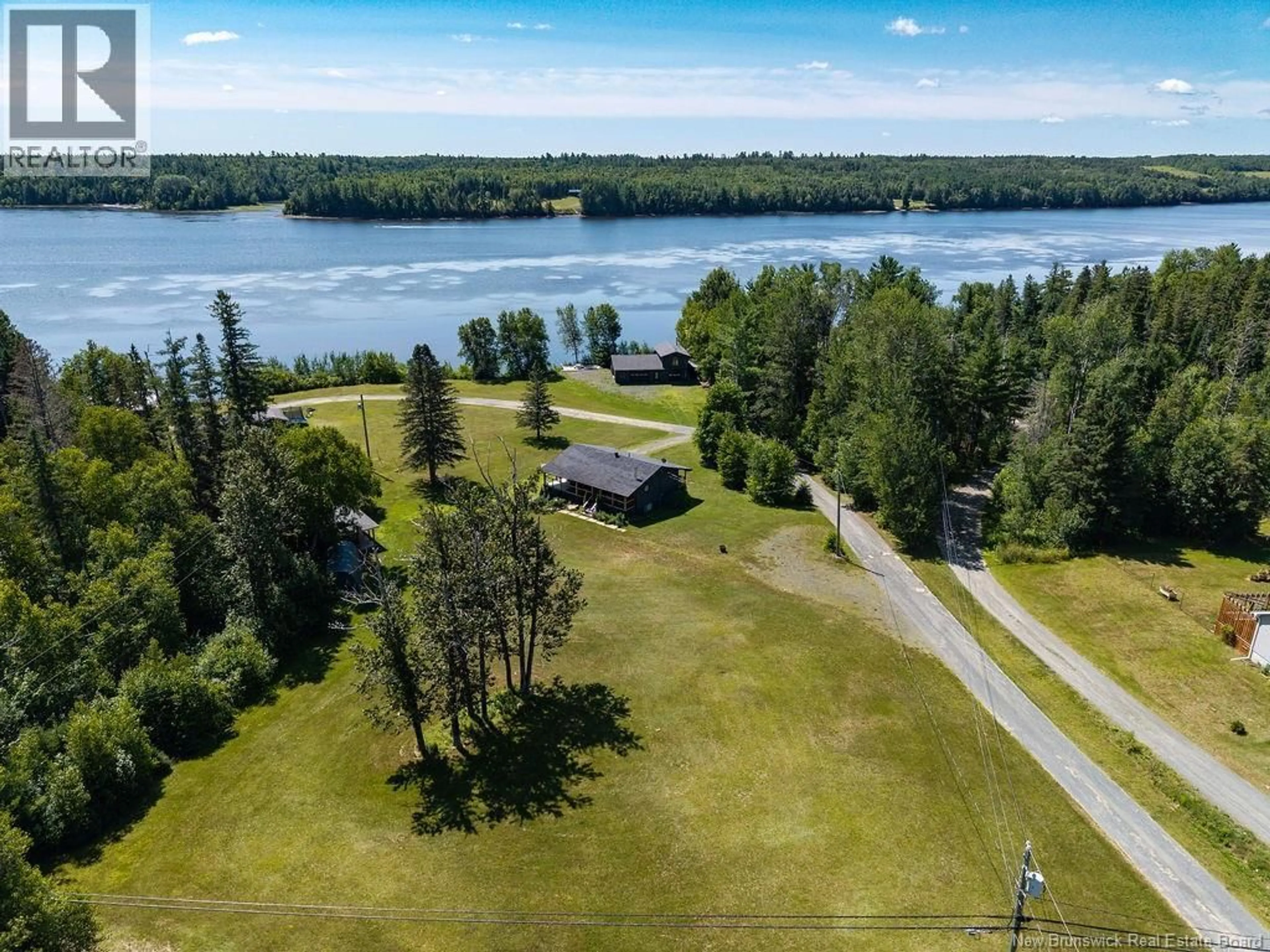 A pic from outside/outdoor area/front of a property/back of a property/a pic from drone, water/lake/river/ocean view for 583 ROUTE 425, Strathadam New Brunswick E1V4G9