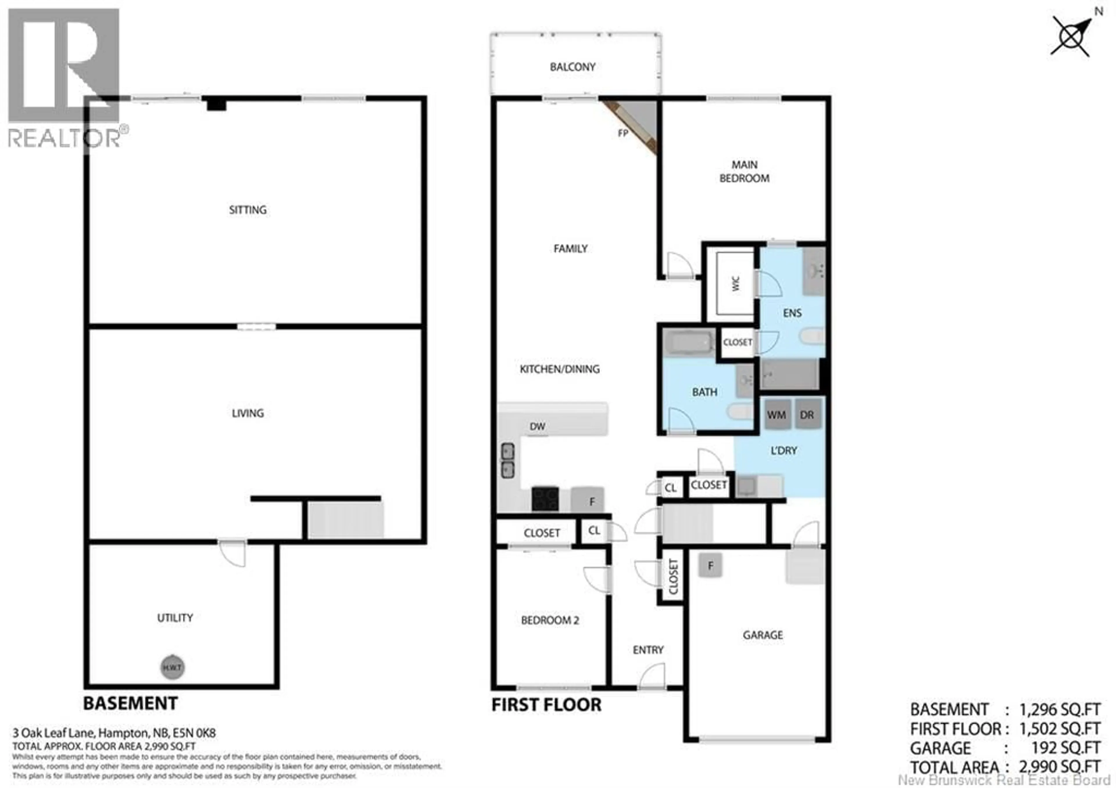 Floor plan for 3 OAK LEAF LANE, Hampton New Brunswick E5N0K8