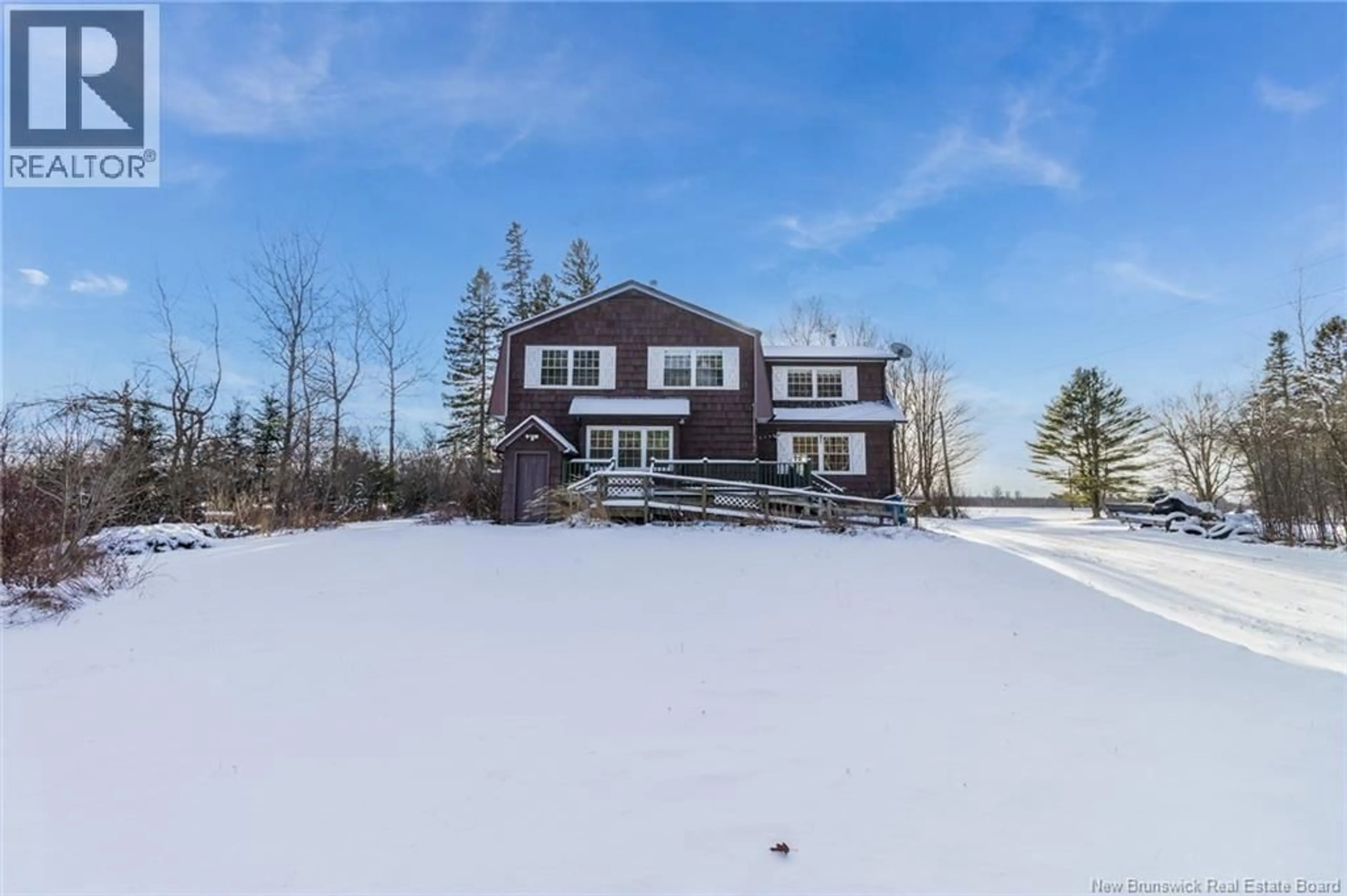 A pic from outside/outdoor area/front of a property/back of a property/a pic from drone, unknown for 367 ROUTE 105, Maugerville New Brunswick E3A8N6