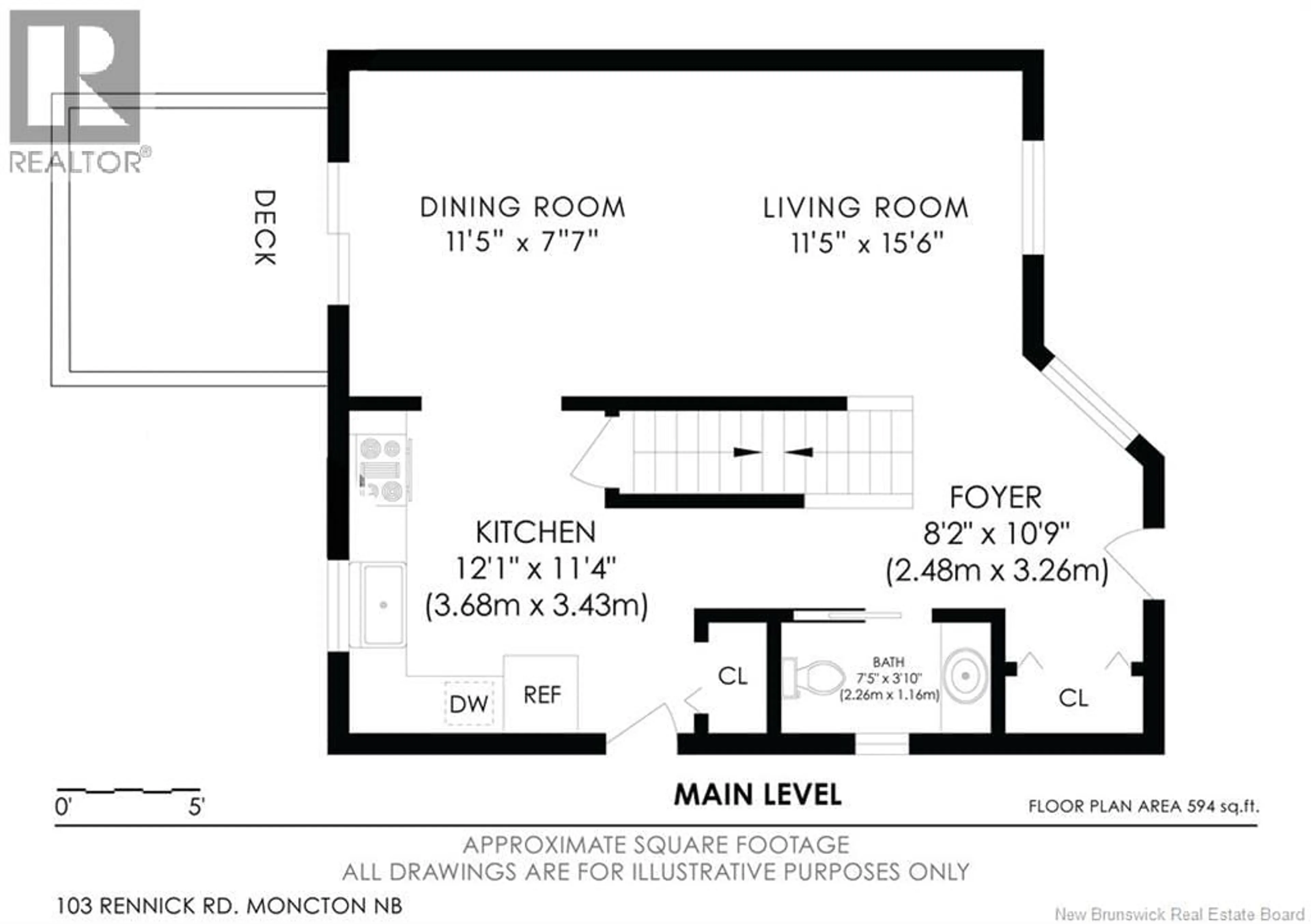 Floor plan for 103 RENNICK ROAD, Moncton New Brunswick E1G4X2