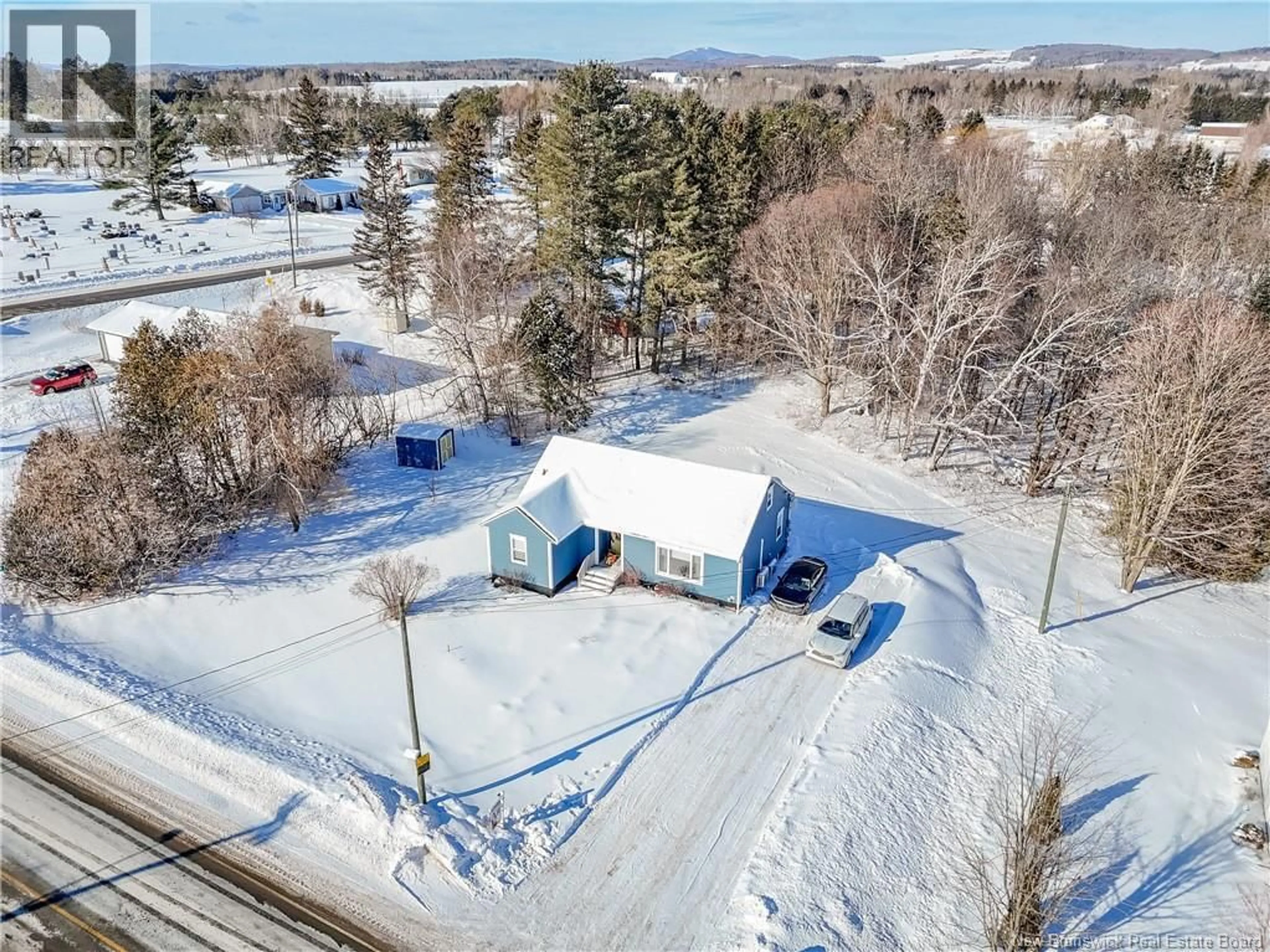 A pic from outside/outdoor area/front of a property/back of a property/a pic from drone, street for 744 CENTRAL STREET, Centreville New Brunswick E7K2M5