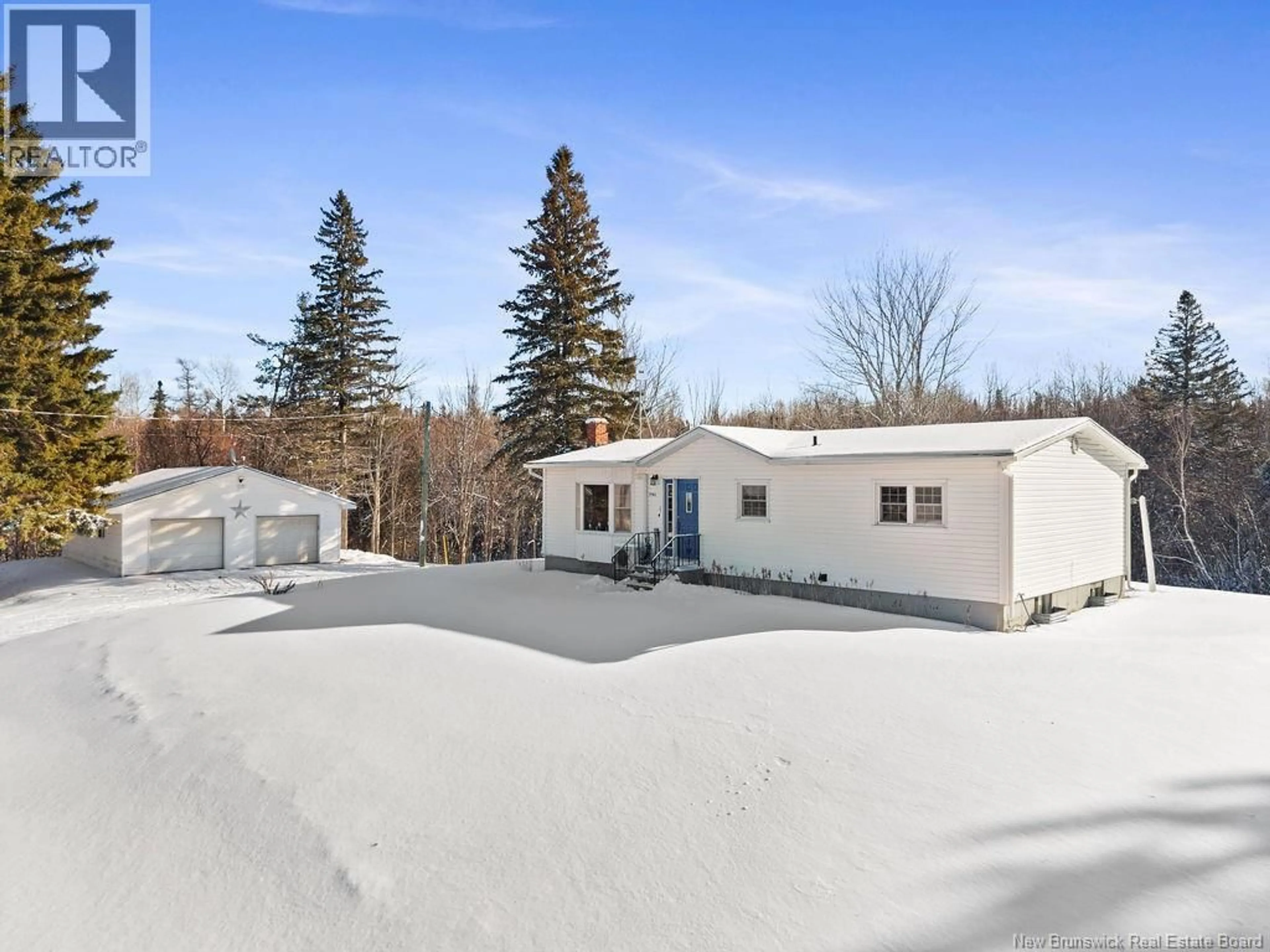 A pic from outside/outdoor area/front of a property/back of a property/a pic from drone, unknown for 7781 ROUTE 117, Black River Bridge New Brunswick E1N5K7