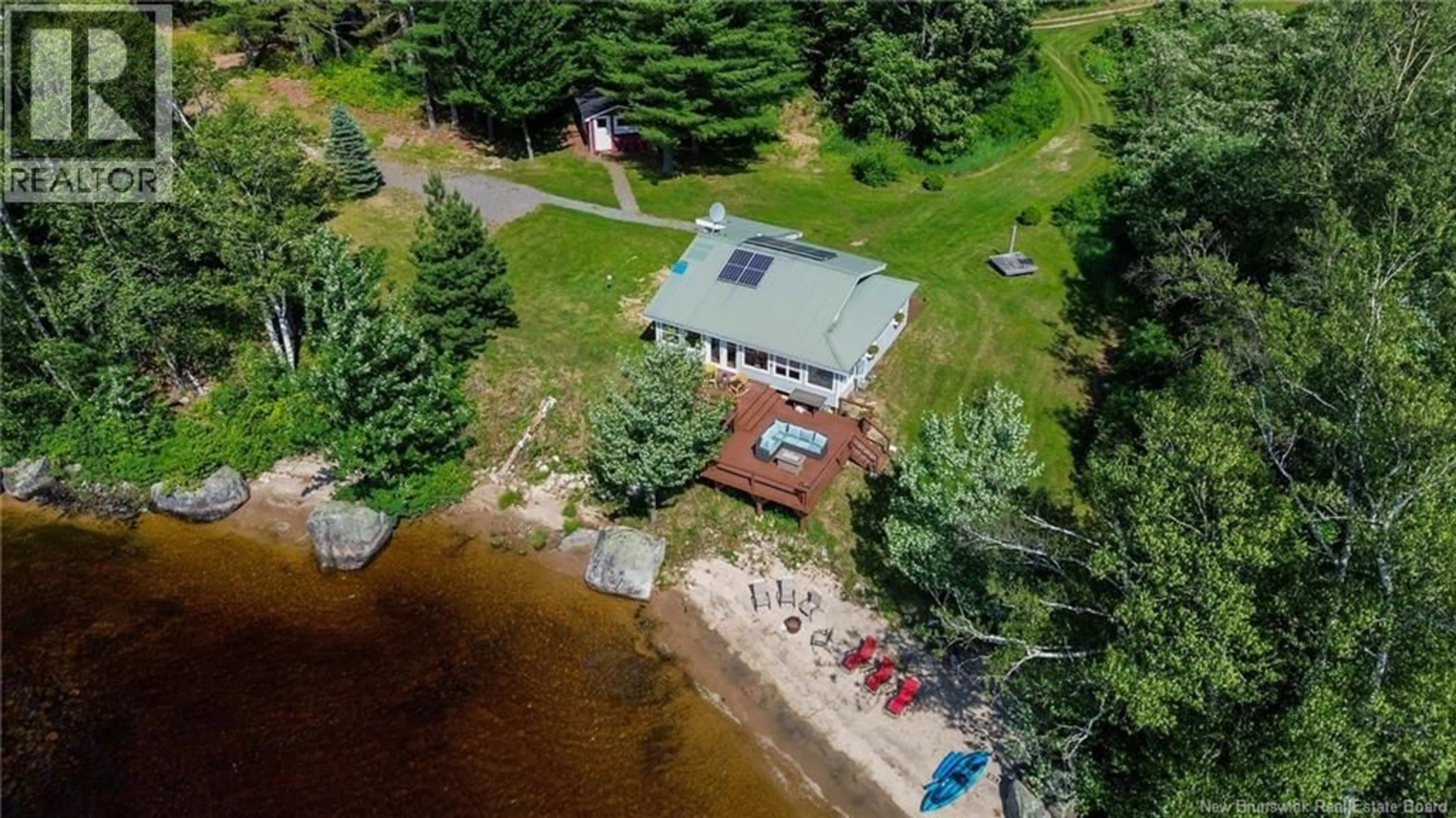 A pic from outside/outdoor area/front of a property/back of a property/a pic from drone, water/lake/river/ocean view for 840 MAGAGUADAVIC SIDING ROAD, Magaguadavic Siding New Brunswick E6K4B4