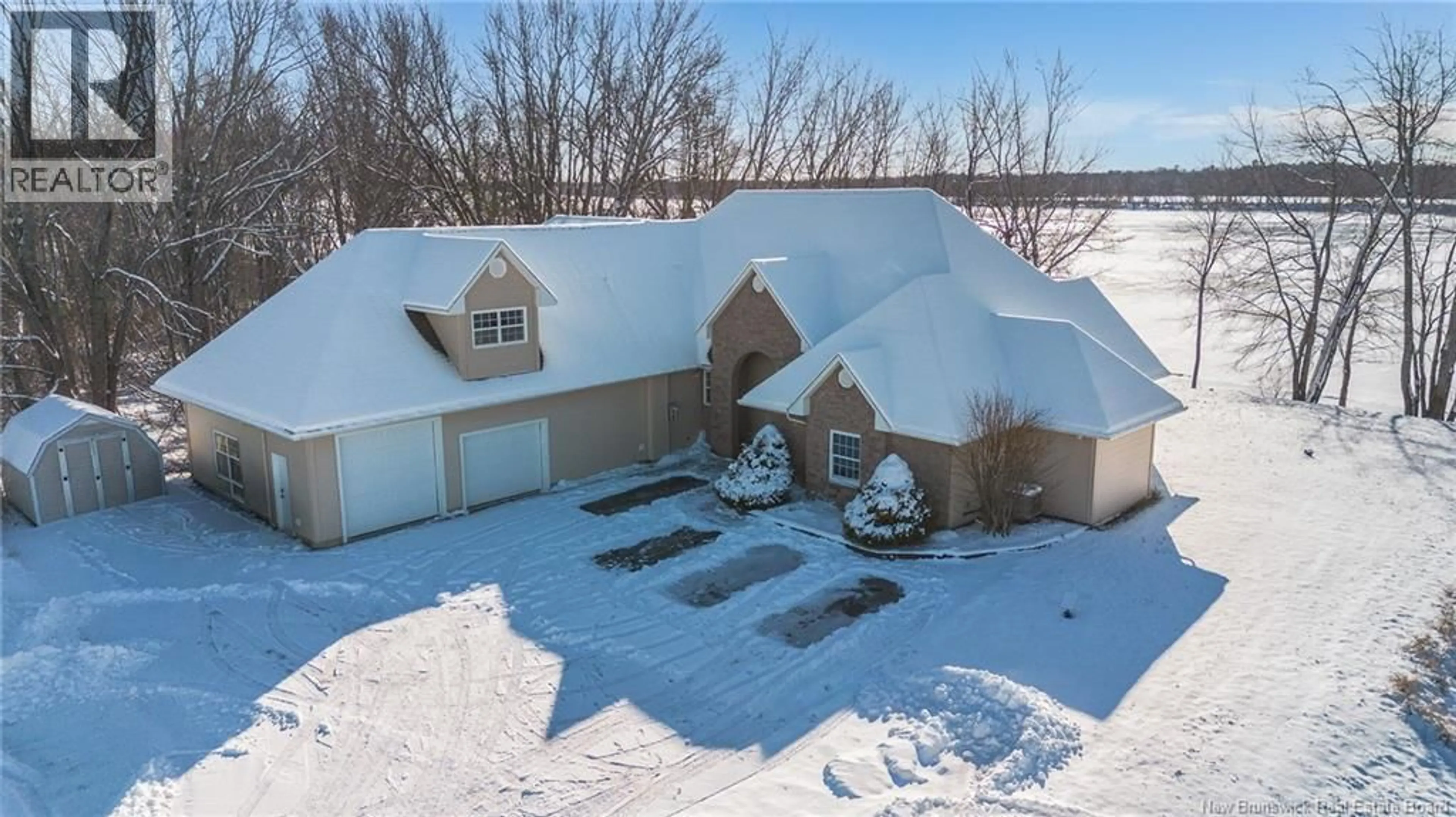 A pic from outside/outdoor area/front of a property/back of a property/a pic from drone, unknown for 354 ROUTE 105, Maugerville New Brunswick E3A8N6