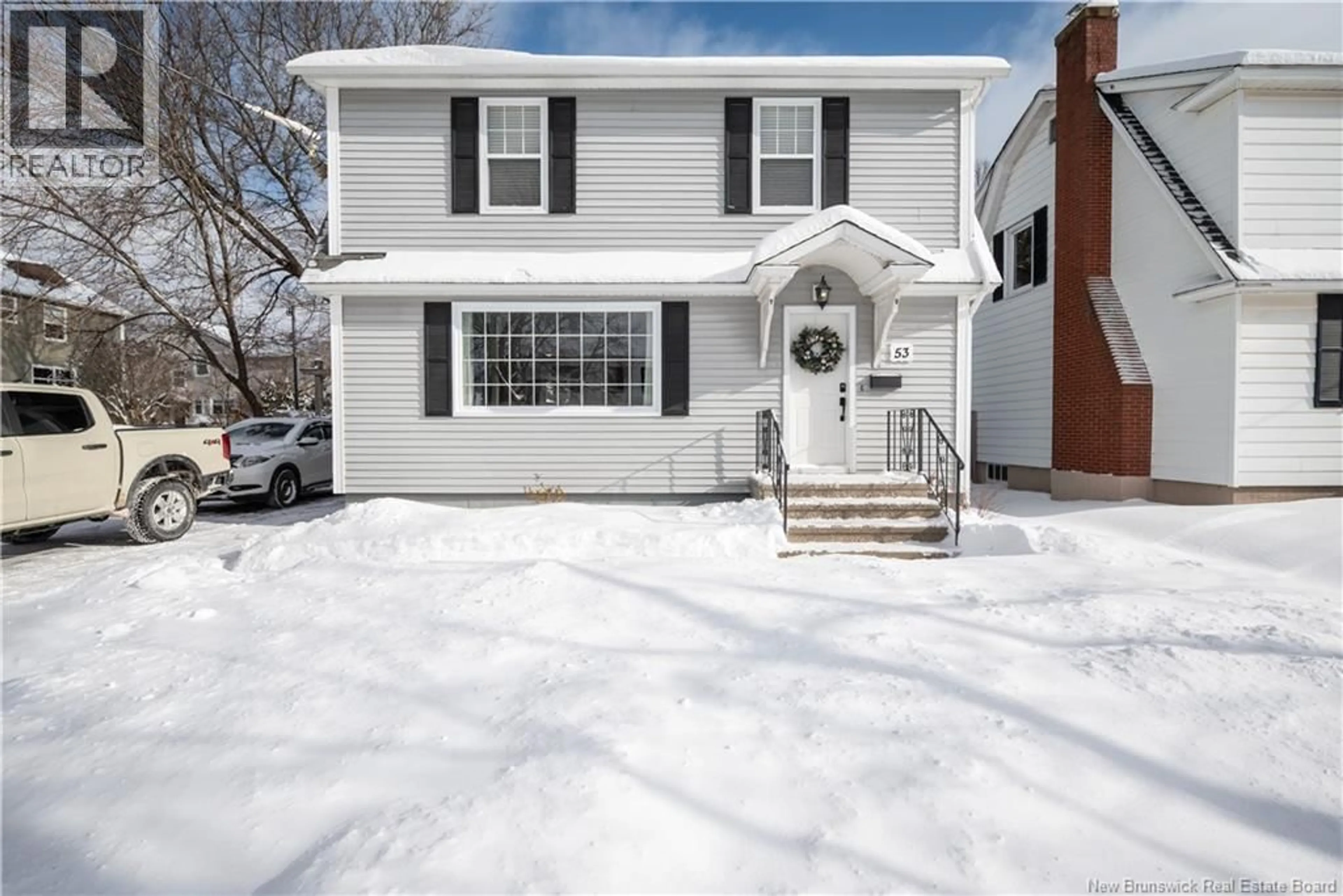 Home with vinyl exterior material, street for 53 FAIRVIEW DRIVE, Moncton New Brunswick E1E3C8
