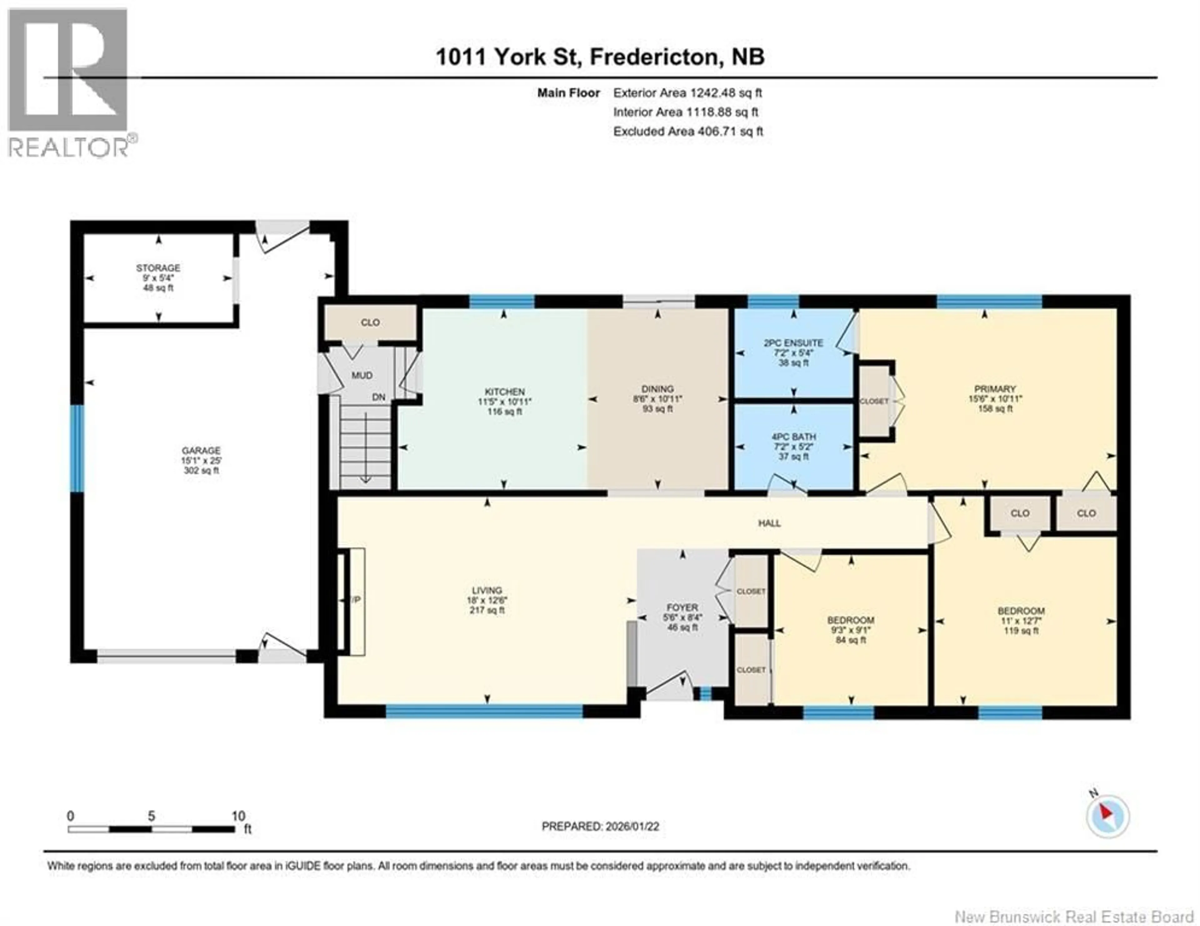 Floor plan for 1011 YORK, Fredericton New Brunswick E3B3S4