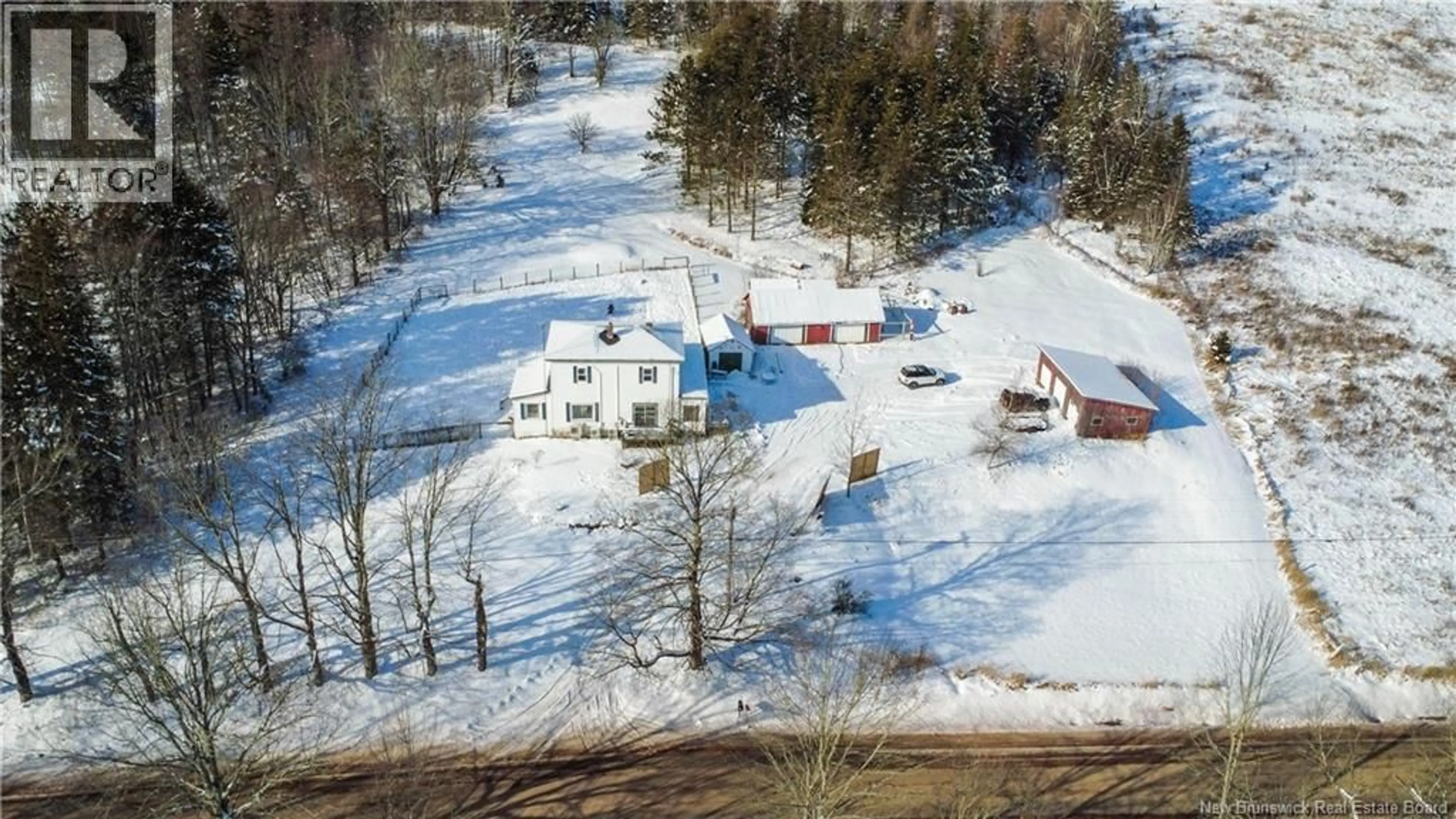 A pic from outside/outdoor area/front of a property/back of a property/a pic from drone, street for 1548 ROUTE 870, Belleisle Creek New Brunswick E5P1H8