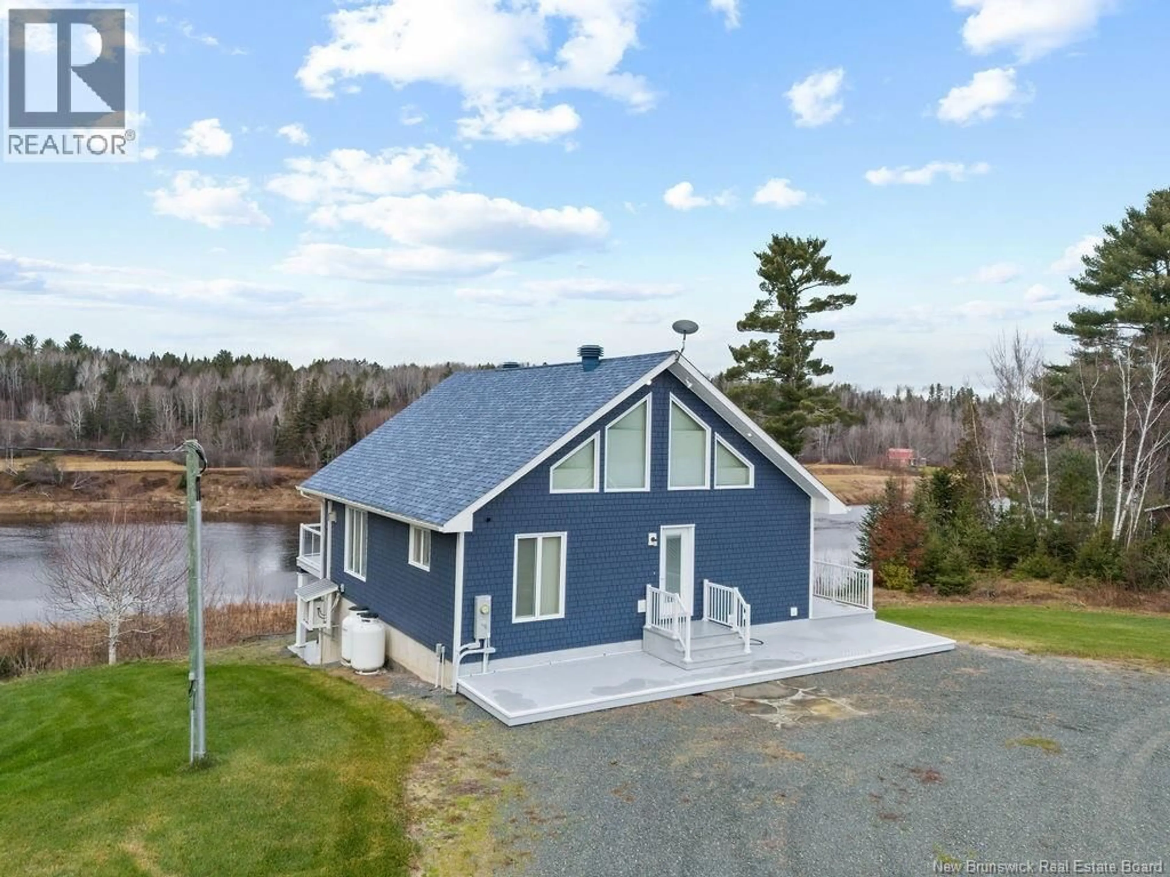 A pic from outside/outdoor area/front of a property/back of a property/a pic from drone, water/lake/river/ocean view for 1135 BROPHY ROAD, Upper Blackville New Brunswick E9B1P8