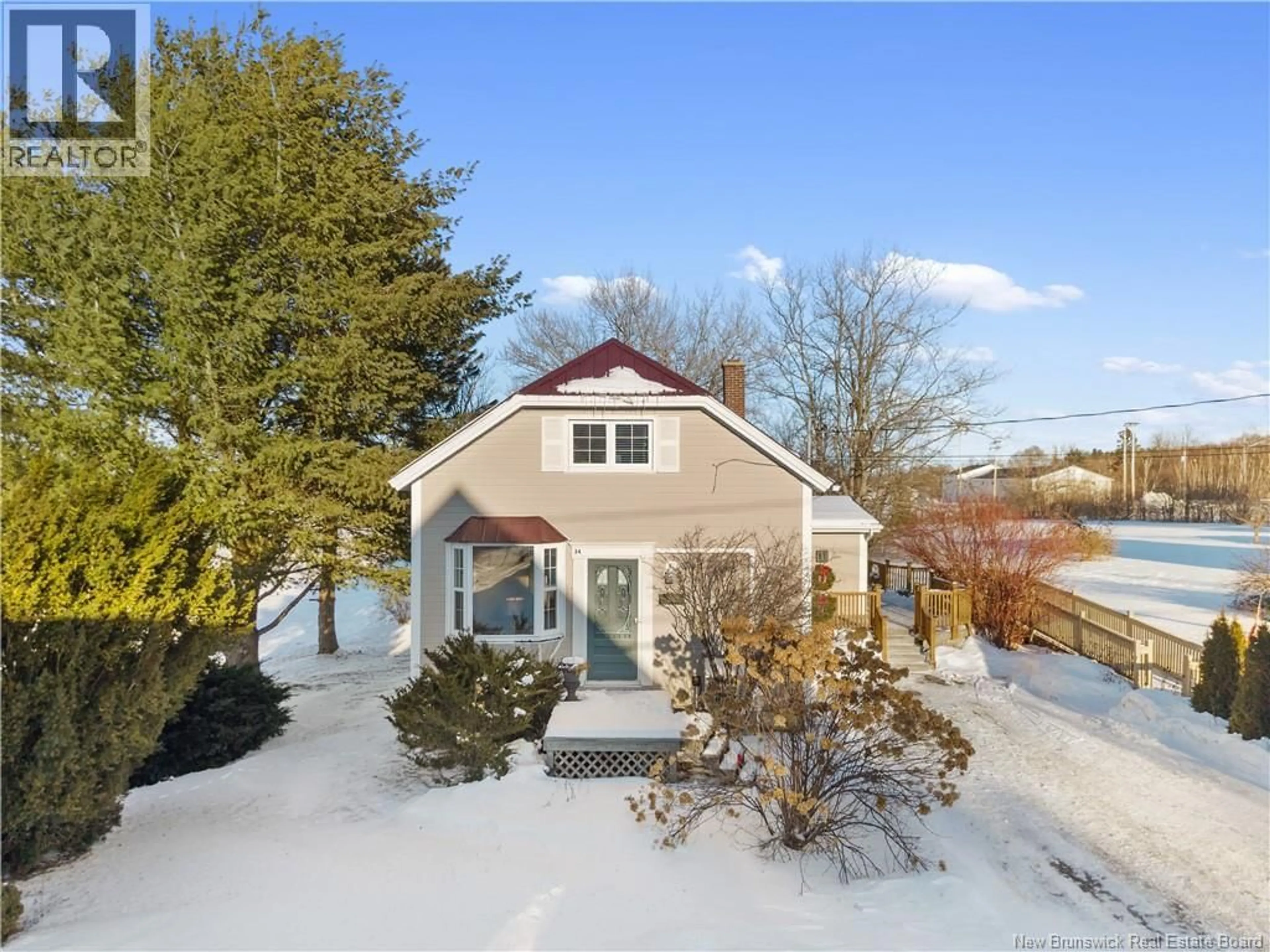 A pic from outside/outdoor area/front of a property/back of a property/a pic from drone, water/lake/river/ocean view for 34 MANSE STREET, Miramichi New Brunswick E1N4H1