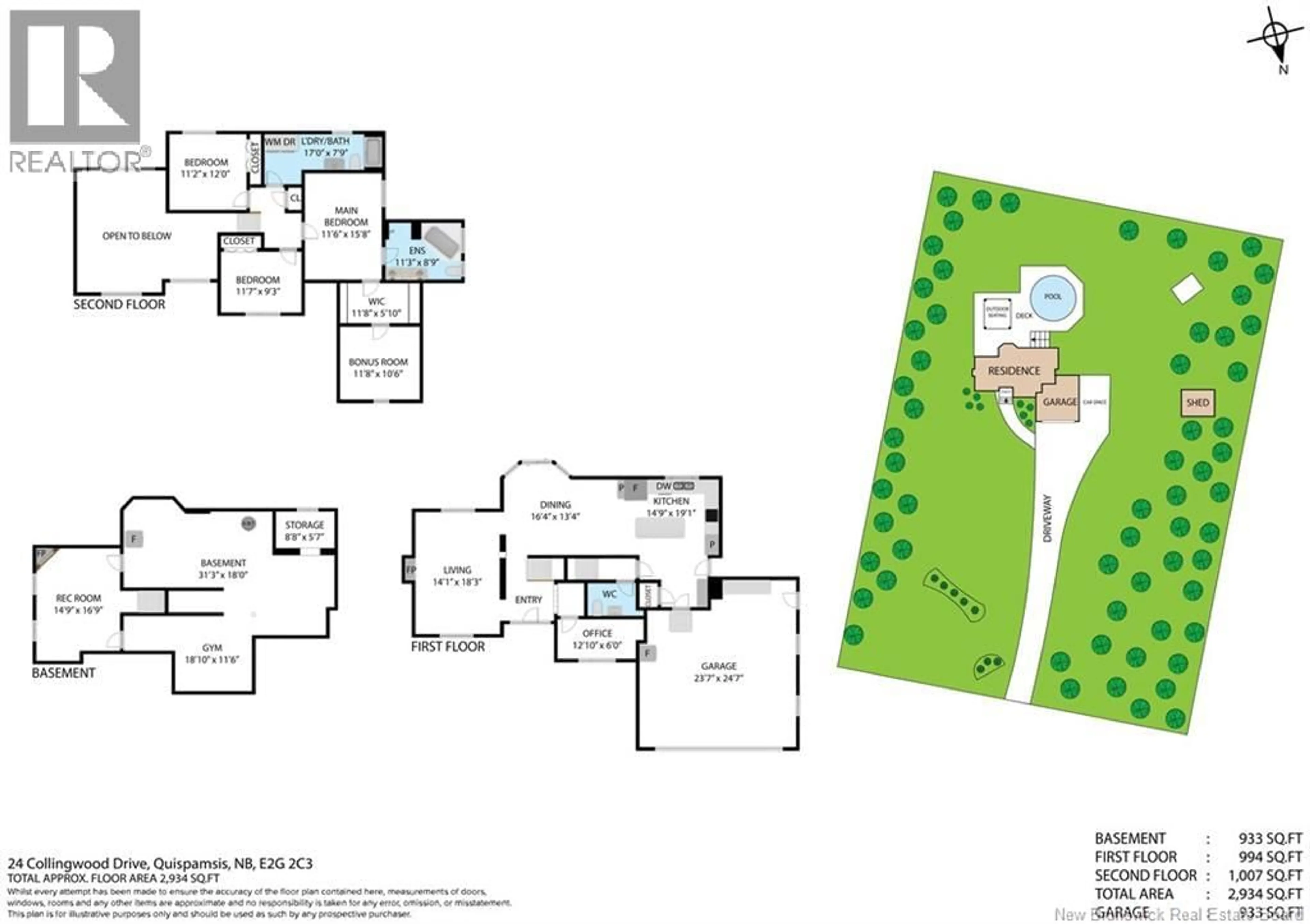 Floor plan for 24 COLLINGWOOD DRIVE, Quispamsis New Brunswick E2G2C3