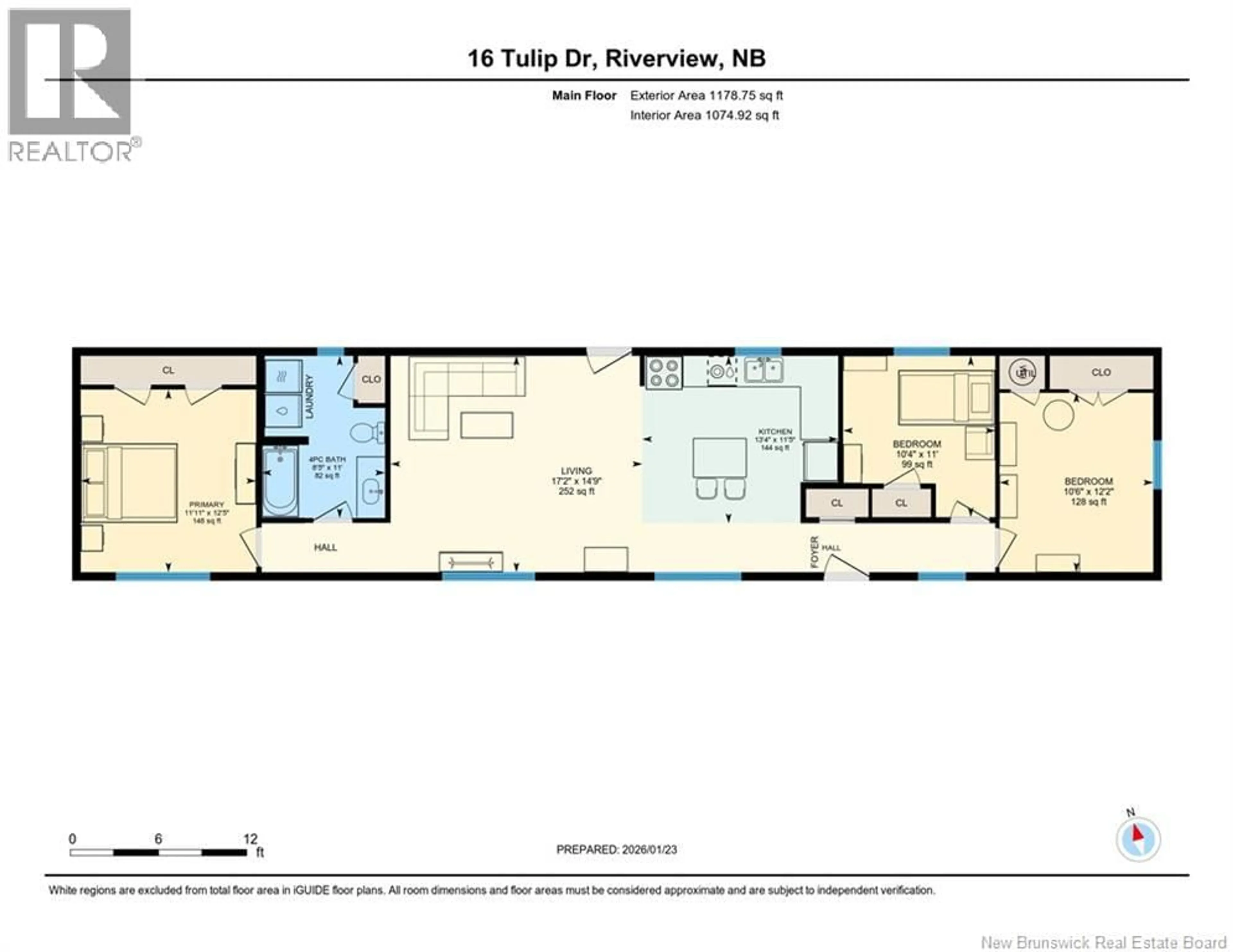 Floor plan for 16 TULIP, Riverview New Brunswick E1B5B5