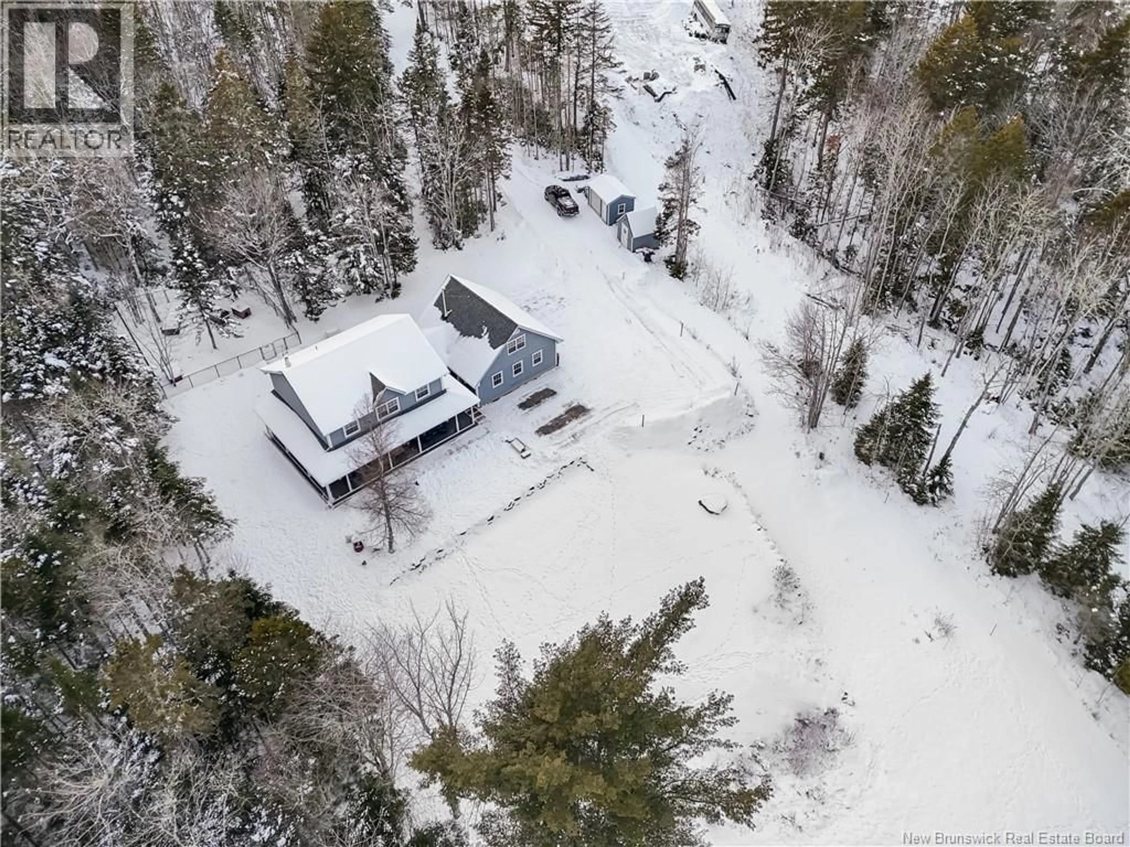 A pic from outside/outdoor area/front of a property/back of a property/a pic from drone, street for 1671 ROUTE 114, Stoney Creek New Brunswick E1J1L6