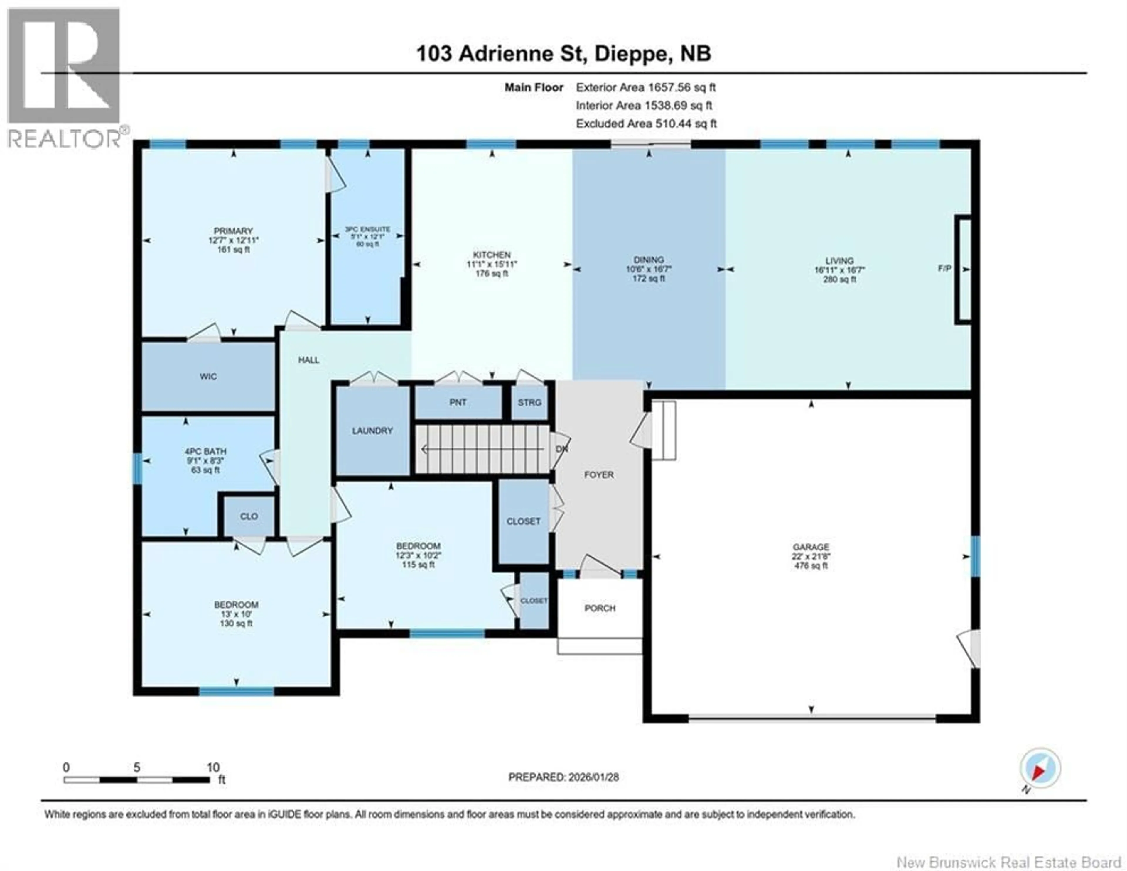 Floor plan for 103 ADRIENNE STREET, Dieppe New Brunswick E1A6W6