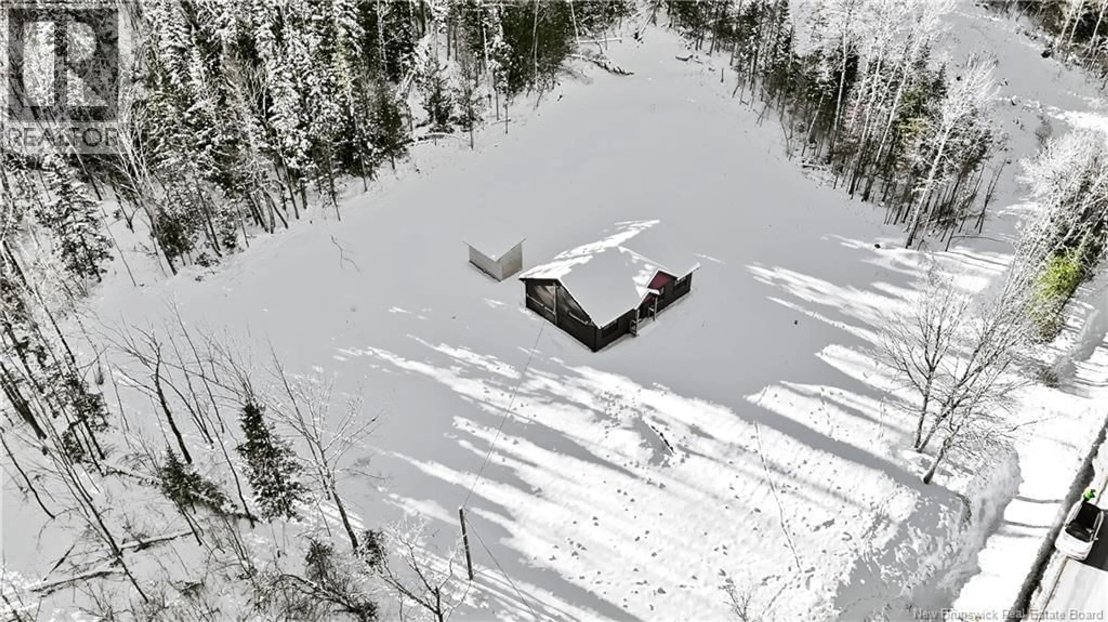 A pic from outside/outdoor area/front of a property/back of a property/a pic from drone, unknown for 6210 ROUTE 101, Blissville New Brunswick E5L2A1