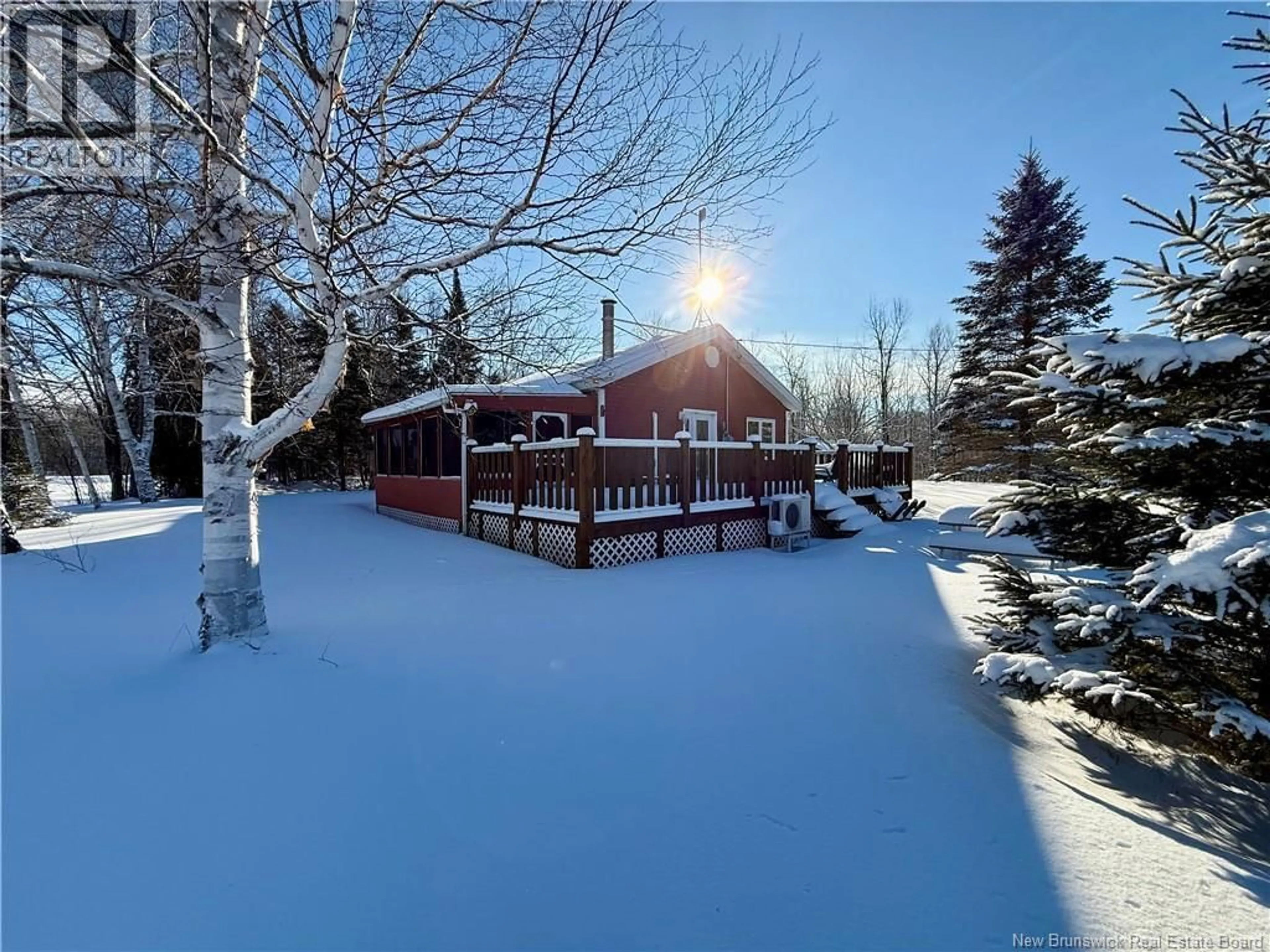 A pic from outside/outdoor area/front of a property/back of a property/a pic from drone, unknown for 26 CARON LANE, New Denmark New Brunswick E7G1K4
