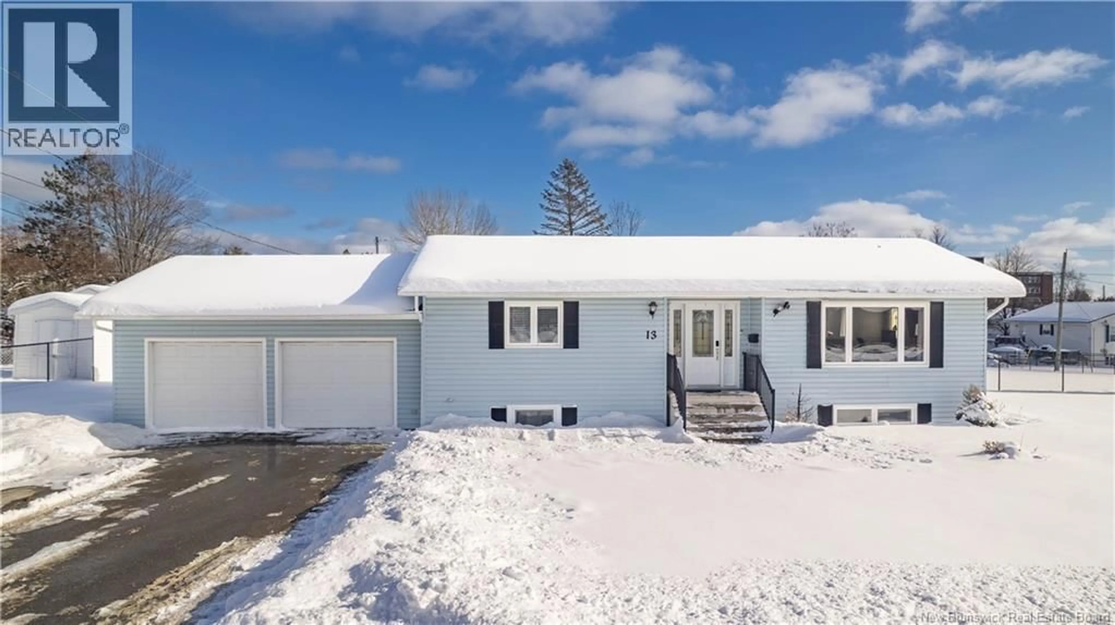 Home with vinyl exterior material, street for 13 ABBOTT STREET, St. Stephen New Brunswick E3L3C4