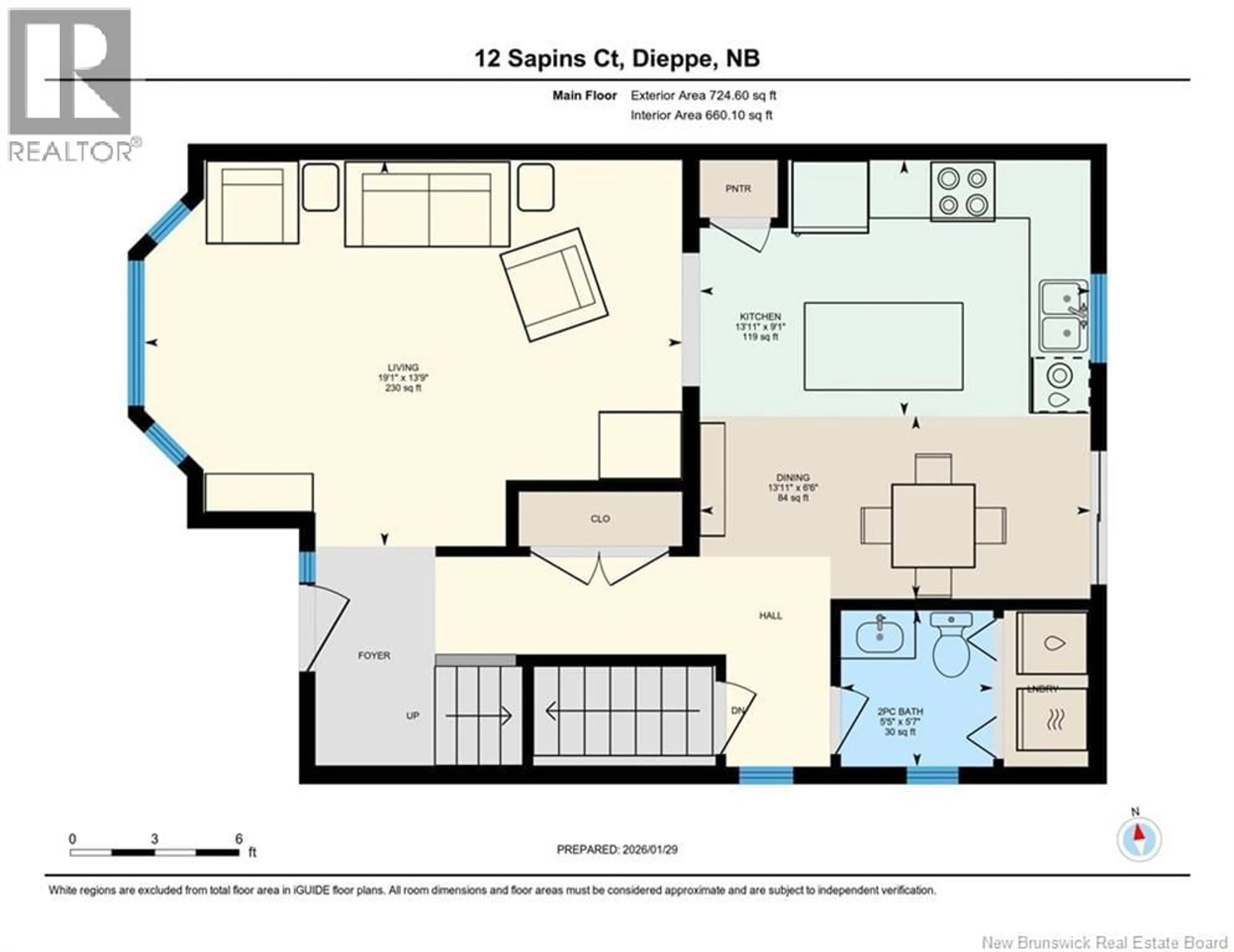 Floor plan for 12 DES SAPIN COURT, Dieppe New Brunswick E1A8X6