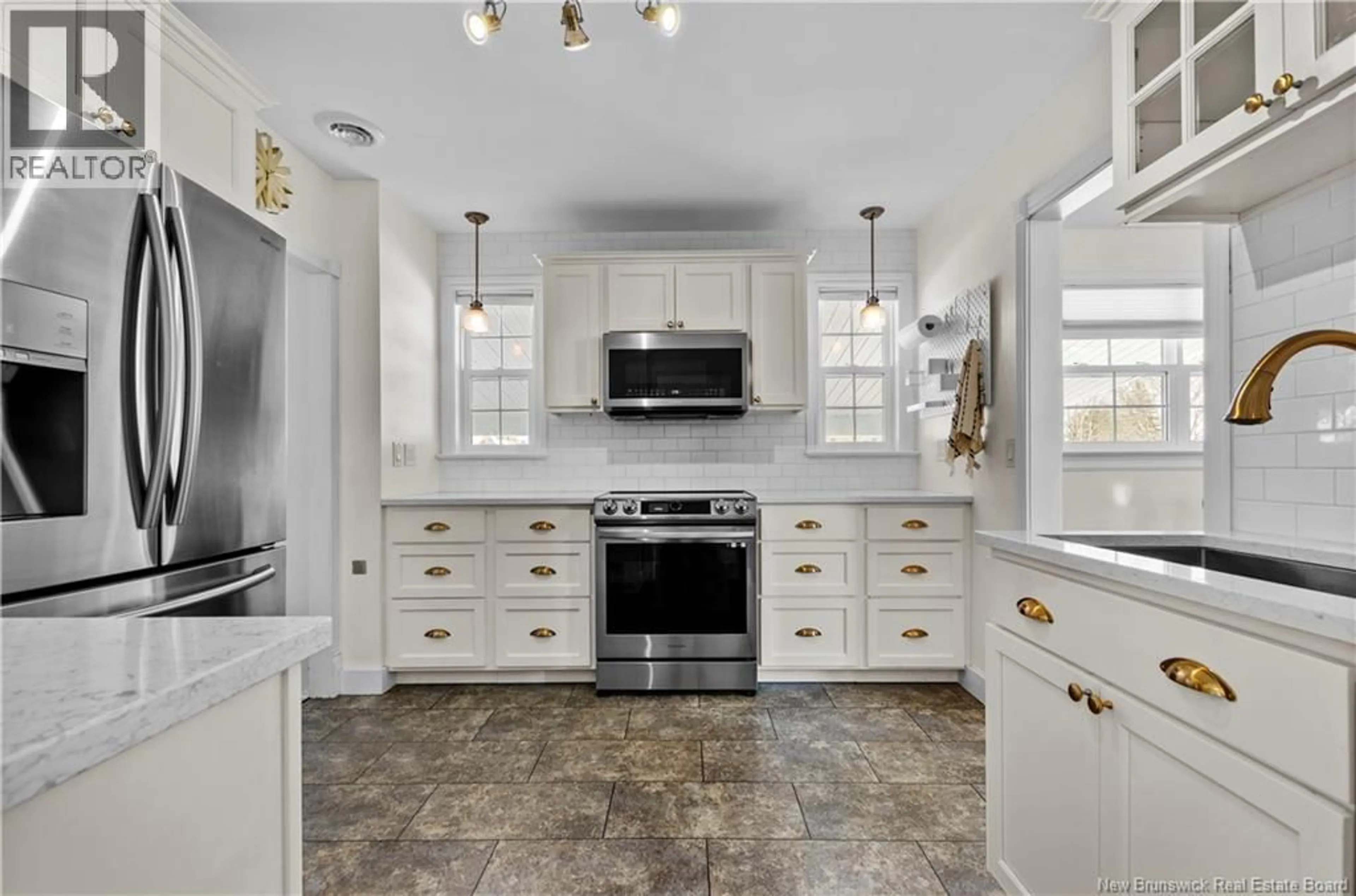 Open concept kitchen, ceramic/tile floor for 47 ROCHESTER STREET, Fredericton New Brunswick E3B4T2