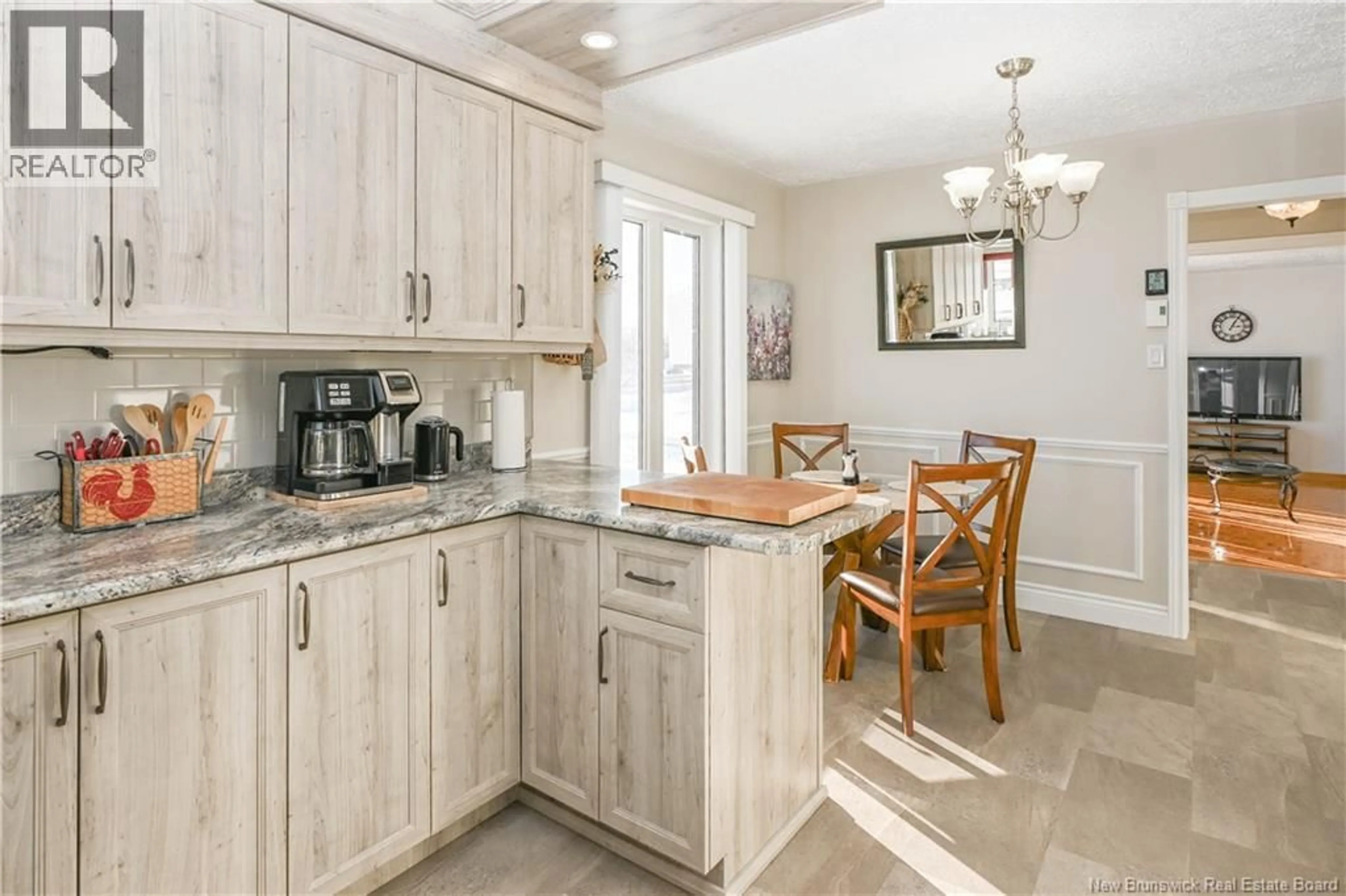 Open concept kitchen, ceramic/tile floor for 731 ROUTE 345, Évangéline New Brunswick E8P1T4