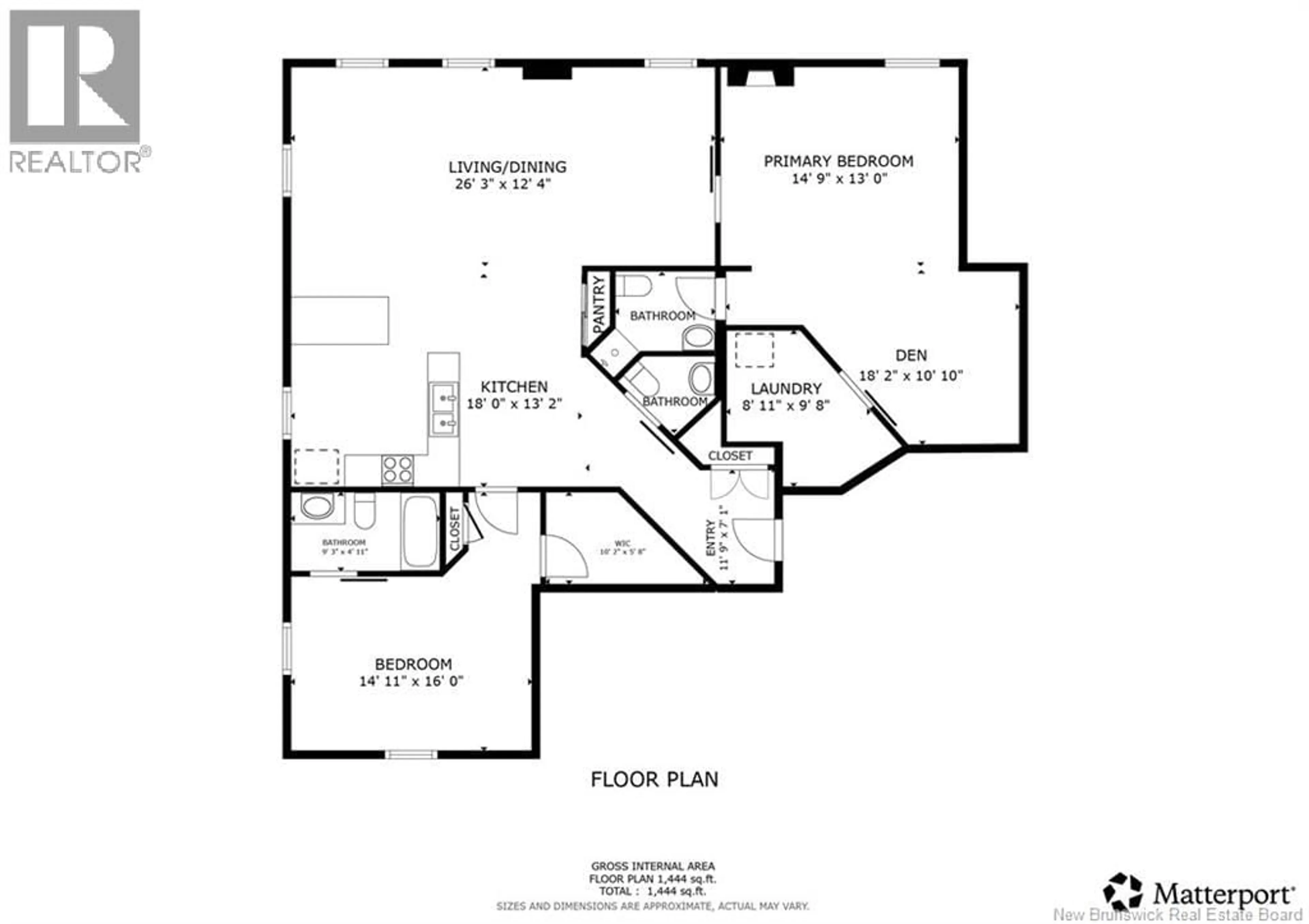 Floor plan for 302 - 115 PRINCE WILLIAM STREET, Saint John New Brunswick E2L2B4